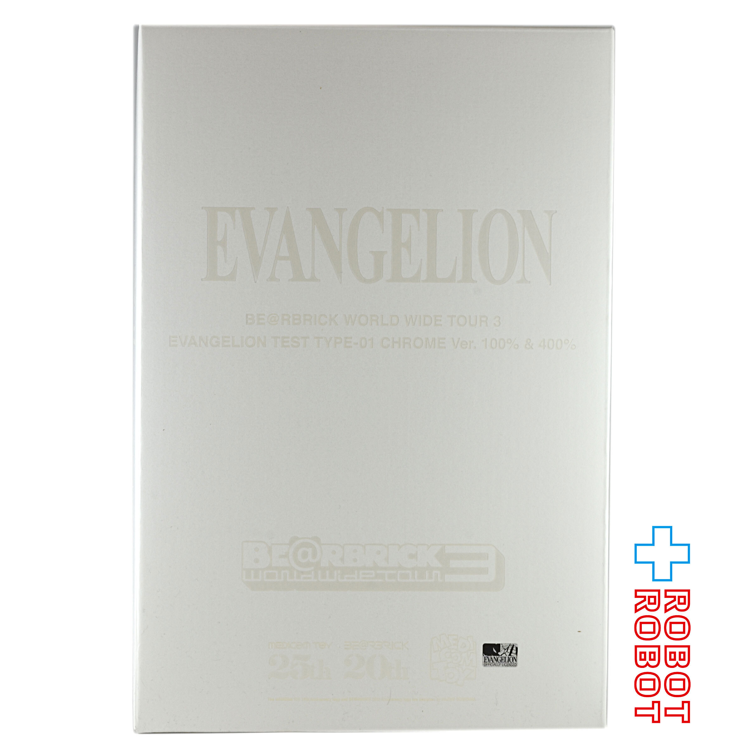 メディコム ベアブリック WORLD WIDE TOUR 3 開催記念商品 エヴァンゲリオン初号機 CHROME Ver.100％ & 400％ 未開封 入荷写真