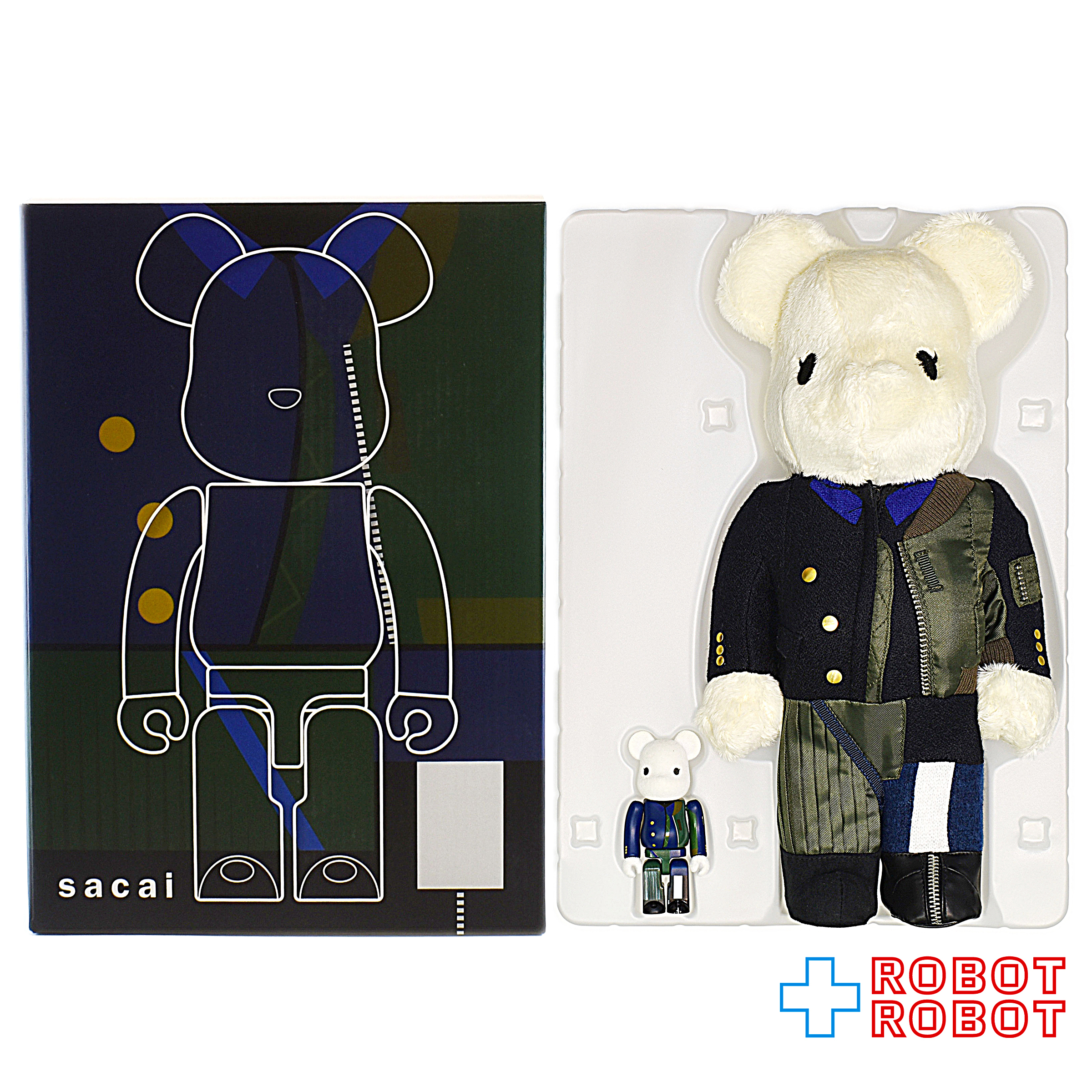 メディコム BE@RBRICK 100％ & 400% ベアブリック sacai サカイ 2018AW 開封品 入荷写真