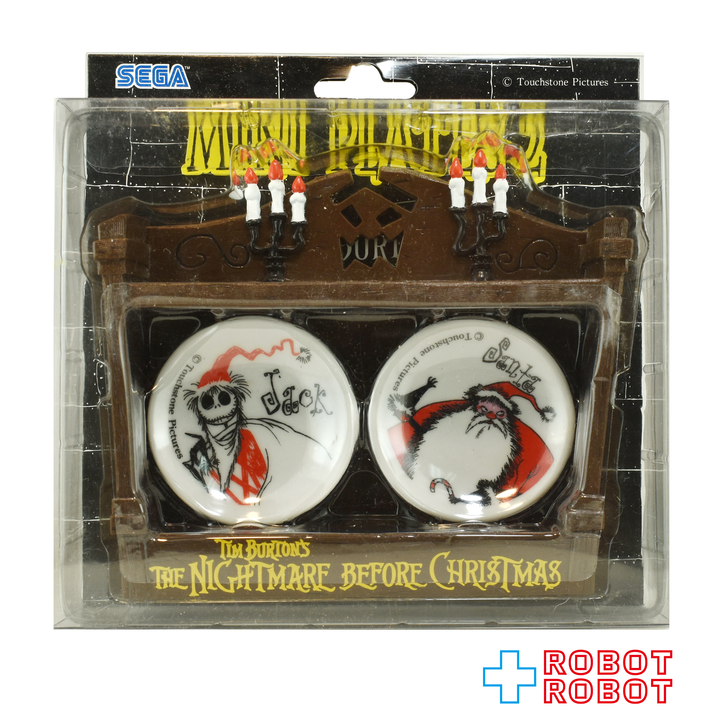 SEGA ナイトメアー・ビフォア・クリスマス サンタジャック ＆ サンディクローズ ミニプレート 小皿 1999 未開封 入荷写真
