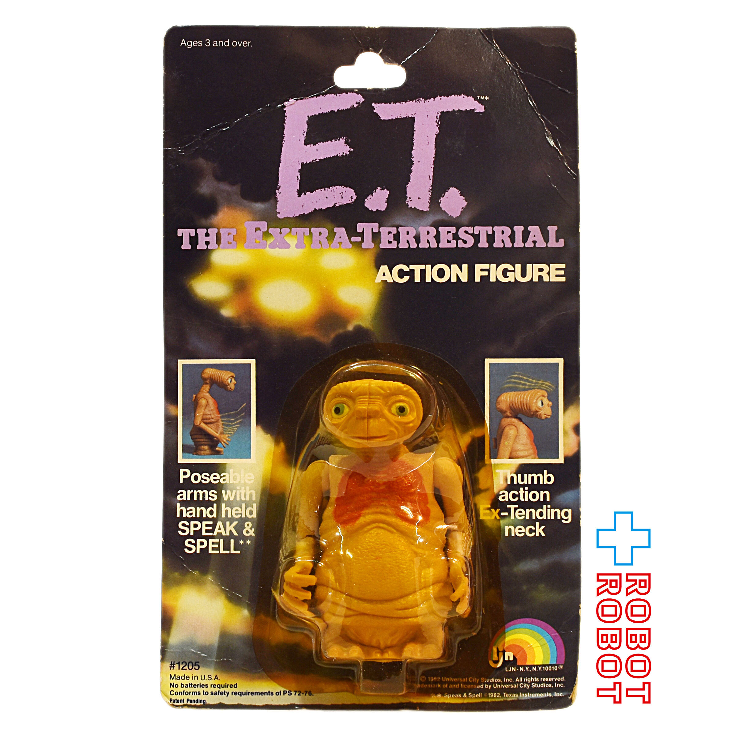 LJN E.T. アクションフィギュア メイドインUSA 未開封 ※台紙にシワ 入荷写真