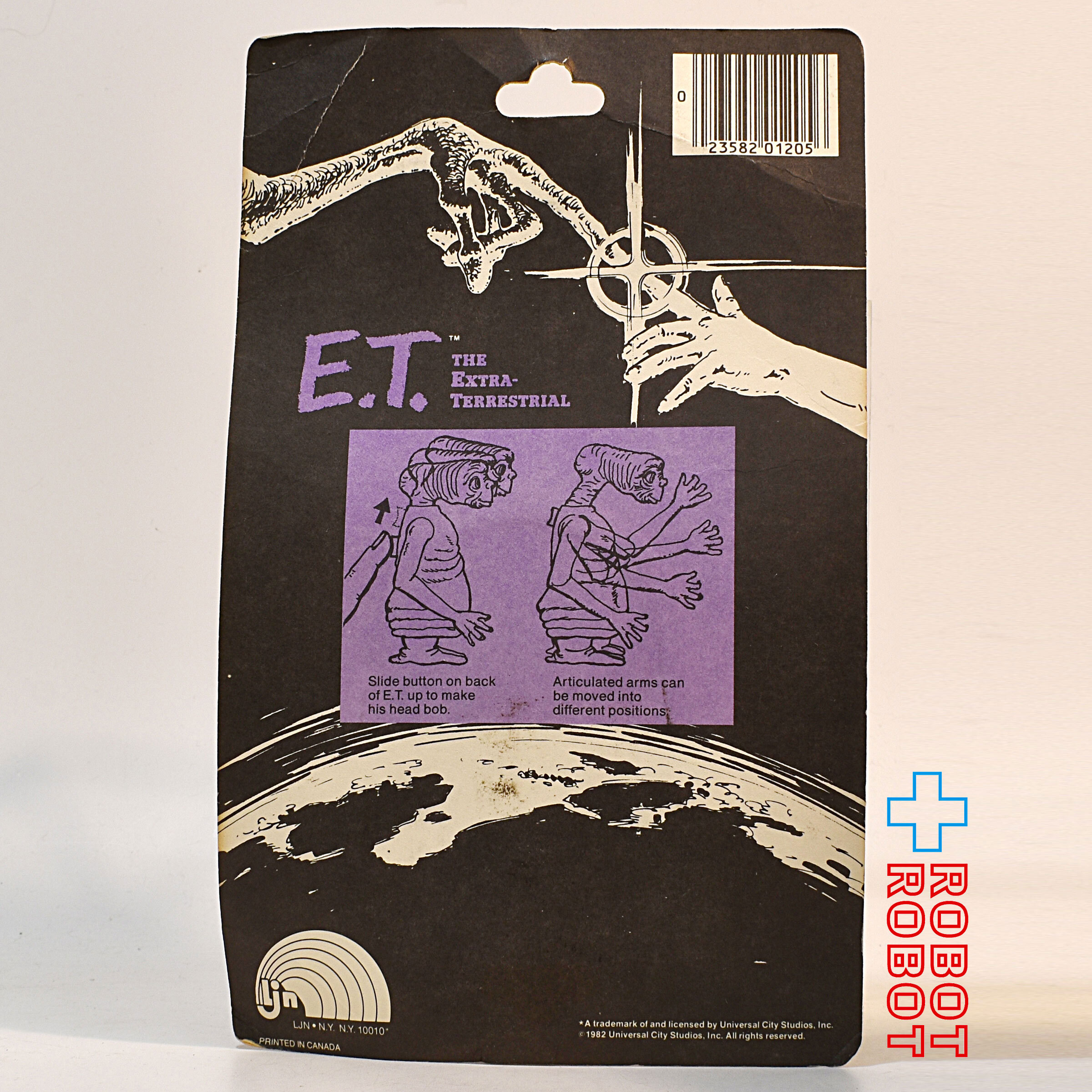 LJN E.T. アクションフィギュア メイドインUSA 未開封 ※台紙にシワ 入荷写真