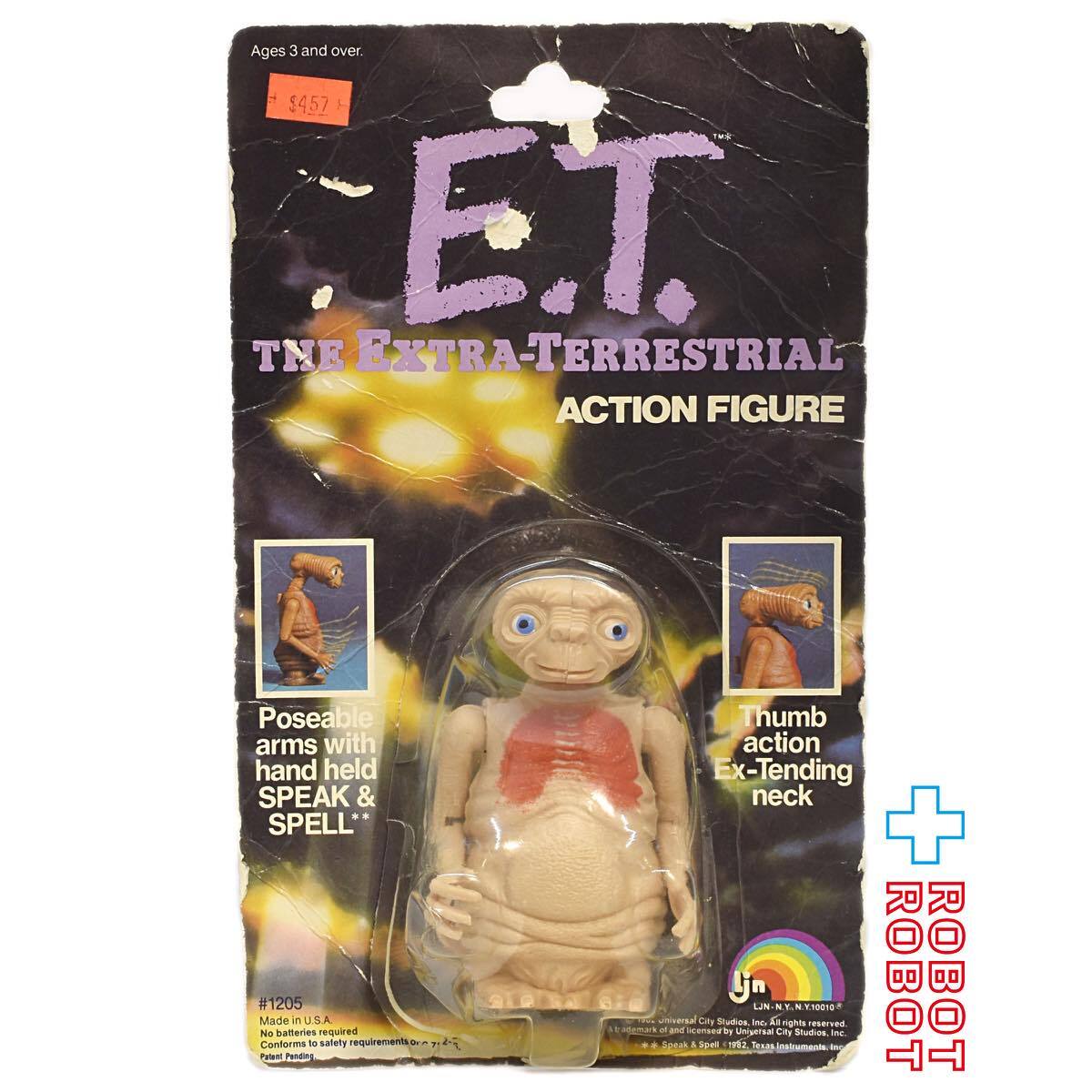 LJN E.T. アクションフィギュア メイドインUSA 未開封 ※台紙にシワ 入荷写真