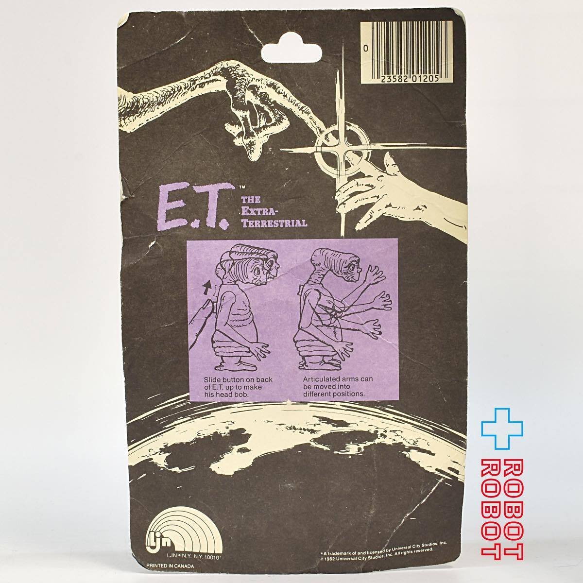 LJN E.T. アクションフィギュア メイドインUSA 未開封 ※台紙にシワ 入荷写真