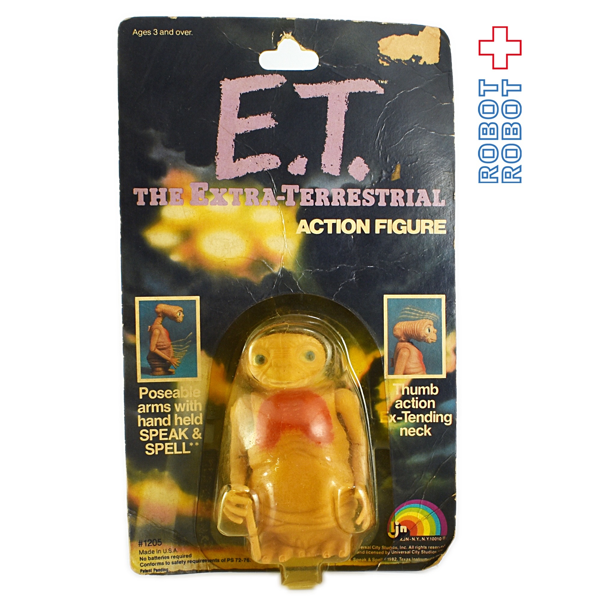 LJN E.T. アクションフィギュア メイドインUSA 未開封 ※台紙にシワ 入荷写真