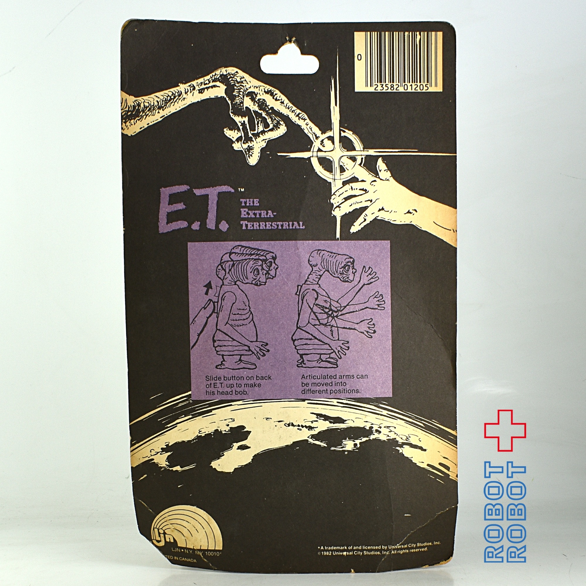 LJN E.T. アクションフィギュア メイドインUSA 未開封 ※台紙にシワ 入荷写真