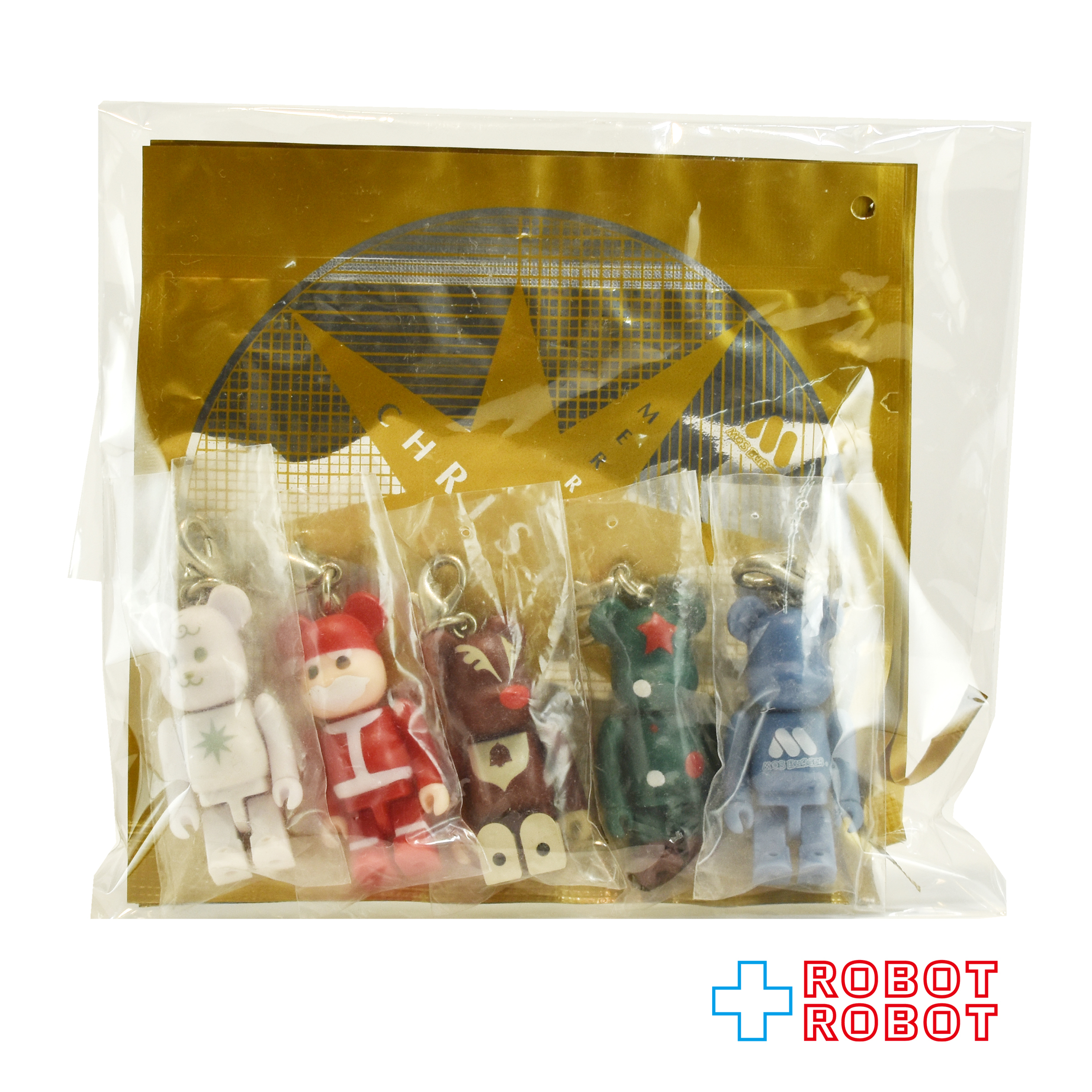 メディコム ベアブリック BE@RBRICK 50% 2002 クリスマス モスバーガー ストラップ付き 全5体セット ４号店商品 入荷写真
