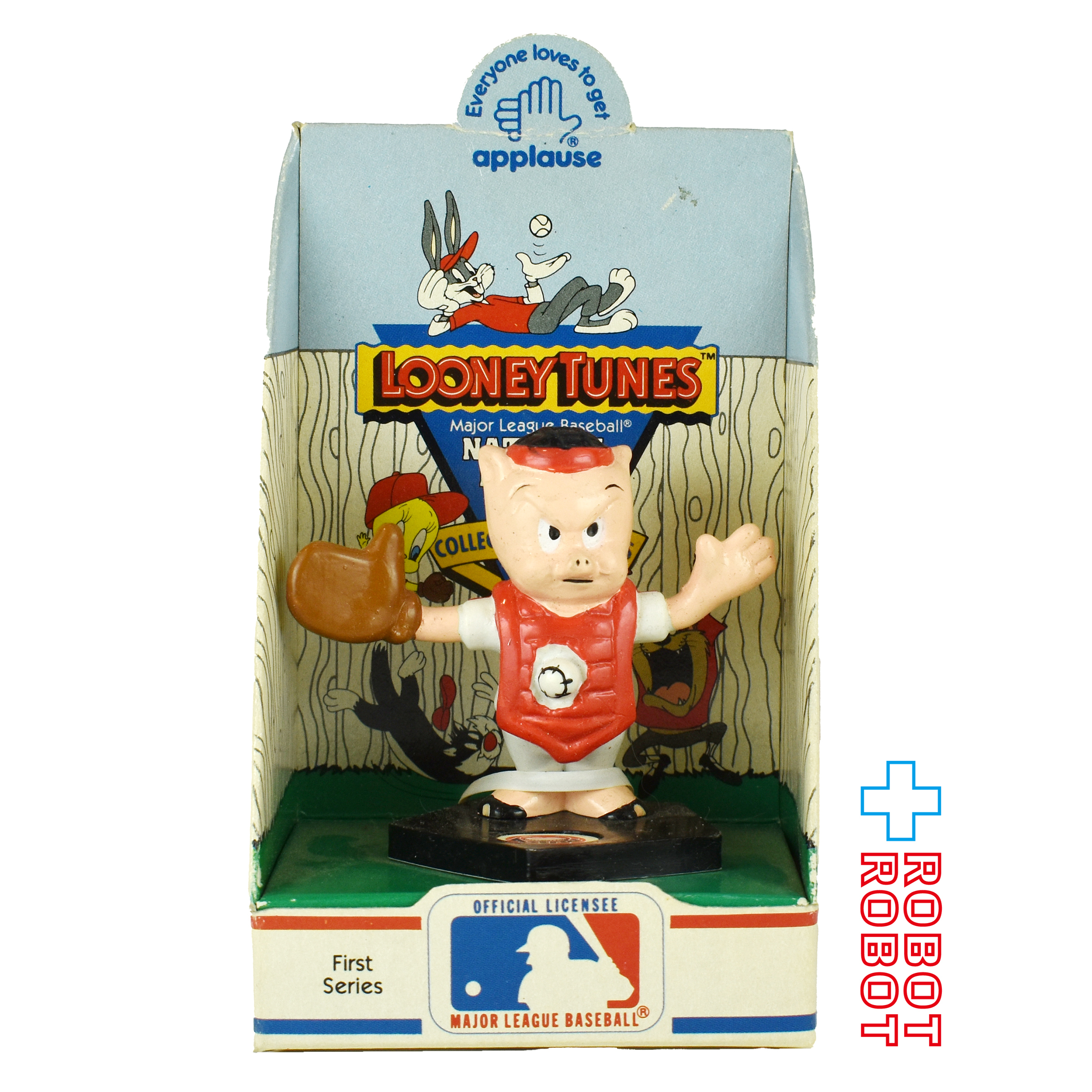 アプローズ社 ルーニー・テューンズ MLB ナショナルリーグ ポーキー・ピッグ（ヒューストン・アストロズ） PVCフィギュア 1990 箱付き 入荷写真
