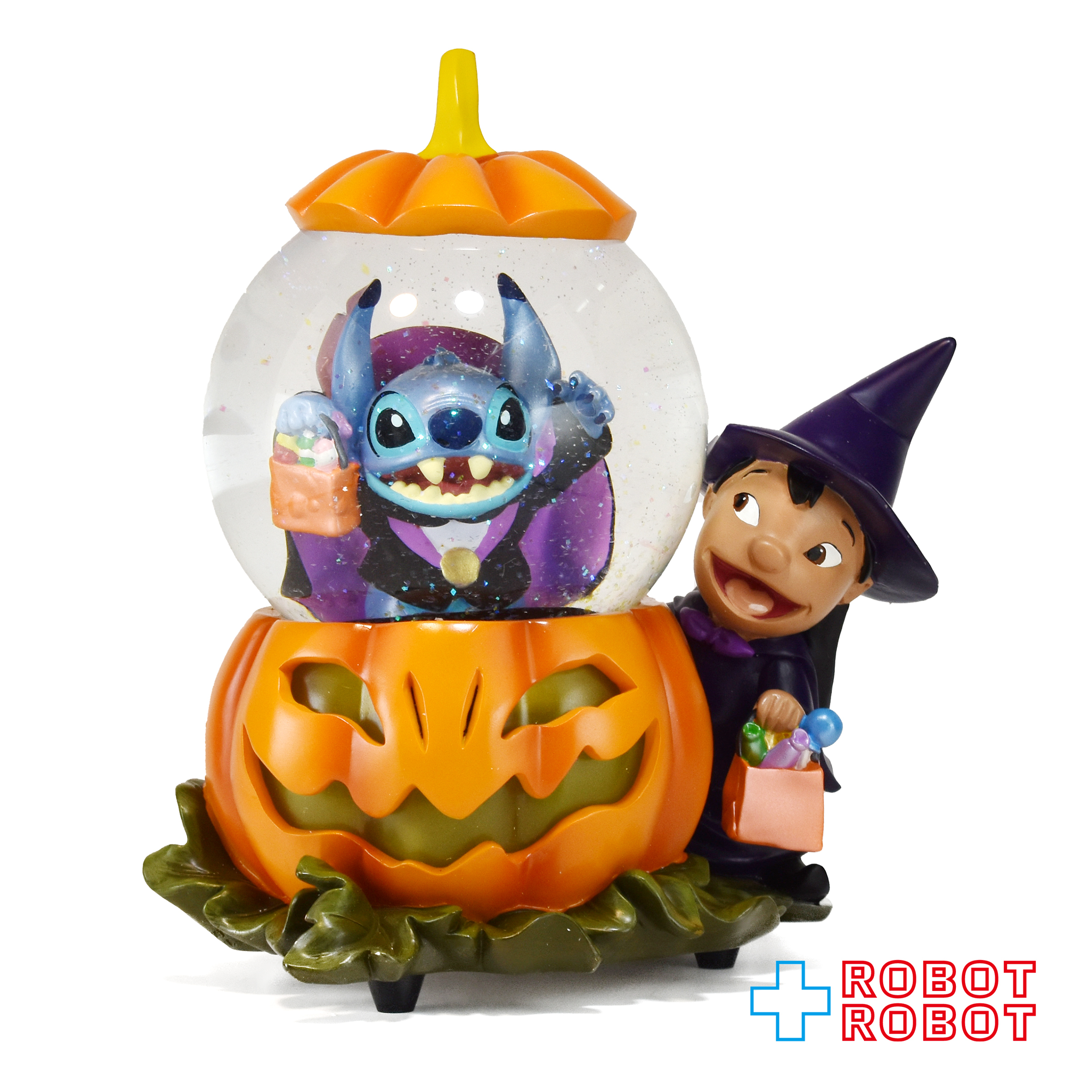 不可動：ディズニーオークションズ リロ & スティッチ ハロウィン スノーグローブ 箱入 入荷写真