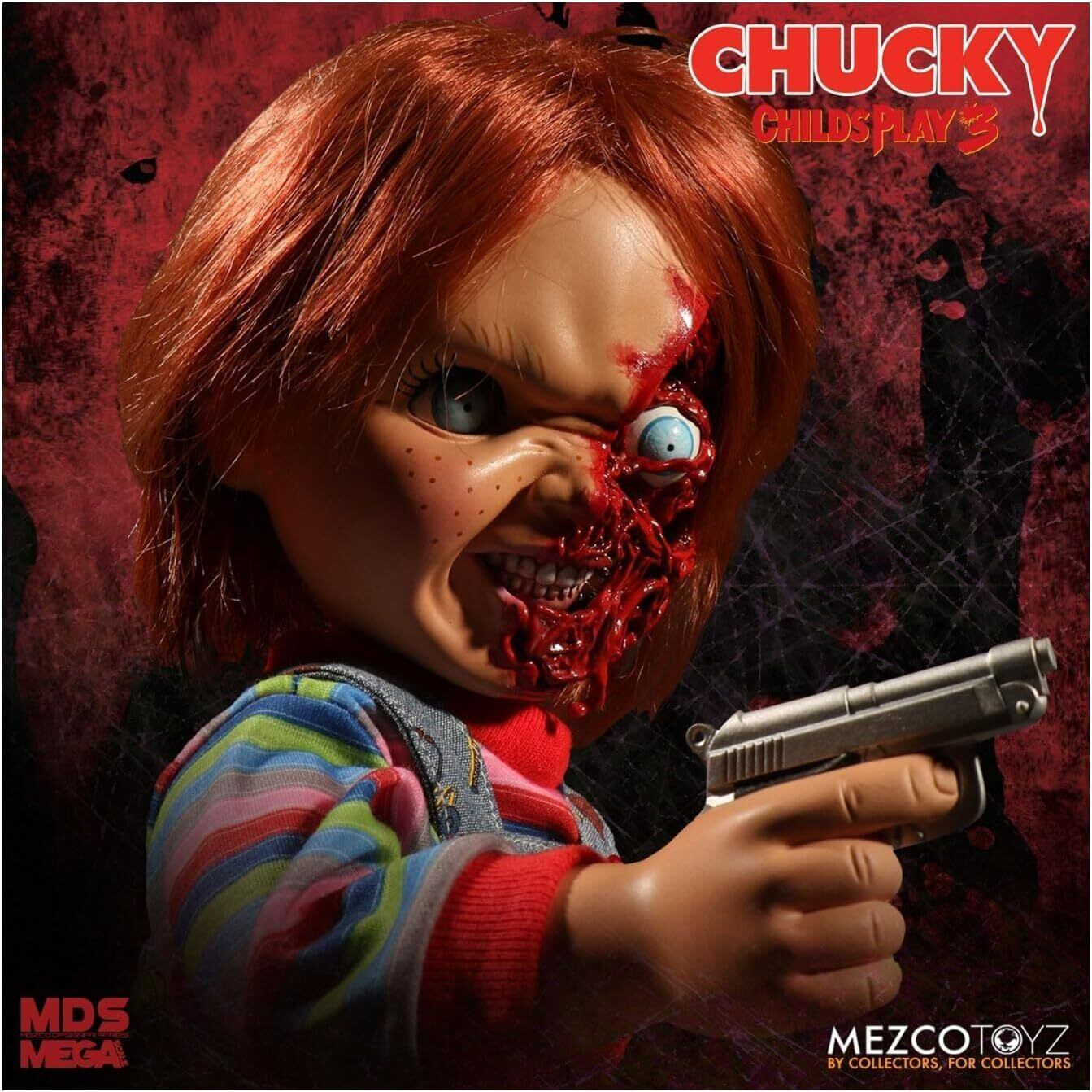 メズコ チャイルド・プレイ 3 ピザフェイスチャッキー 15インチ トーキング メガスケール フィギュア 未開封 入荷写真