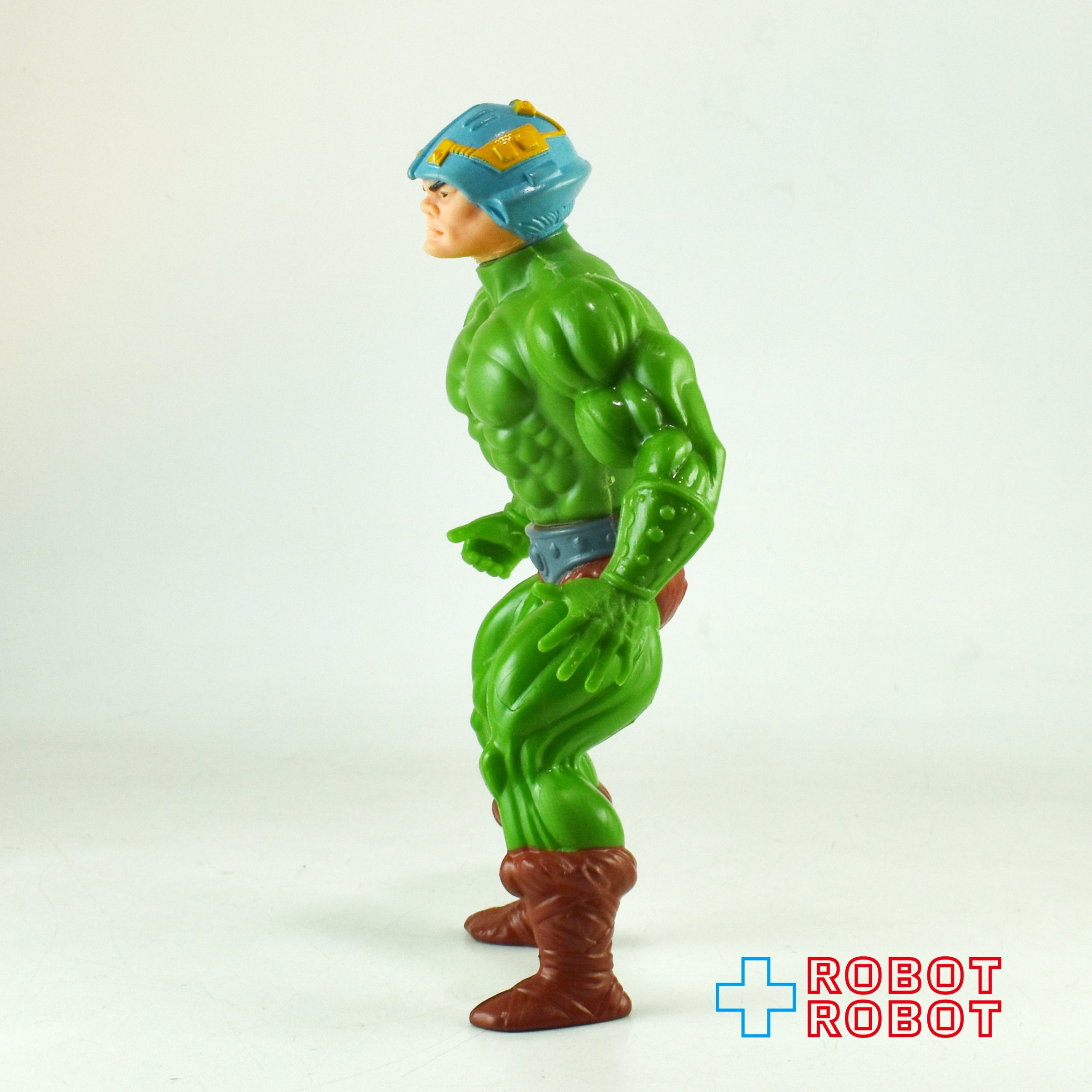 マテル ヒーマン オリジナル MOTU シリーズ1 マンアットアームズ (グレイドットオンヘルメット) アクションフィギュア 1982 武器付き完品 入荷写真
