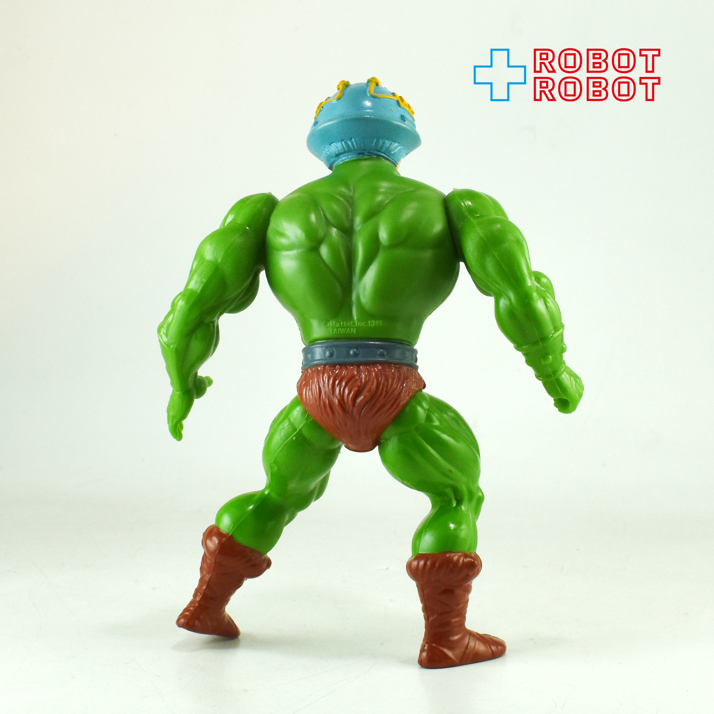 マテル ヒーマン オリジナル MOTU シリーズ1 マンアットアームズ (グレイドットオンヘルメット) アクションフィギュア 1982 武器付き完品 入荷写真