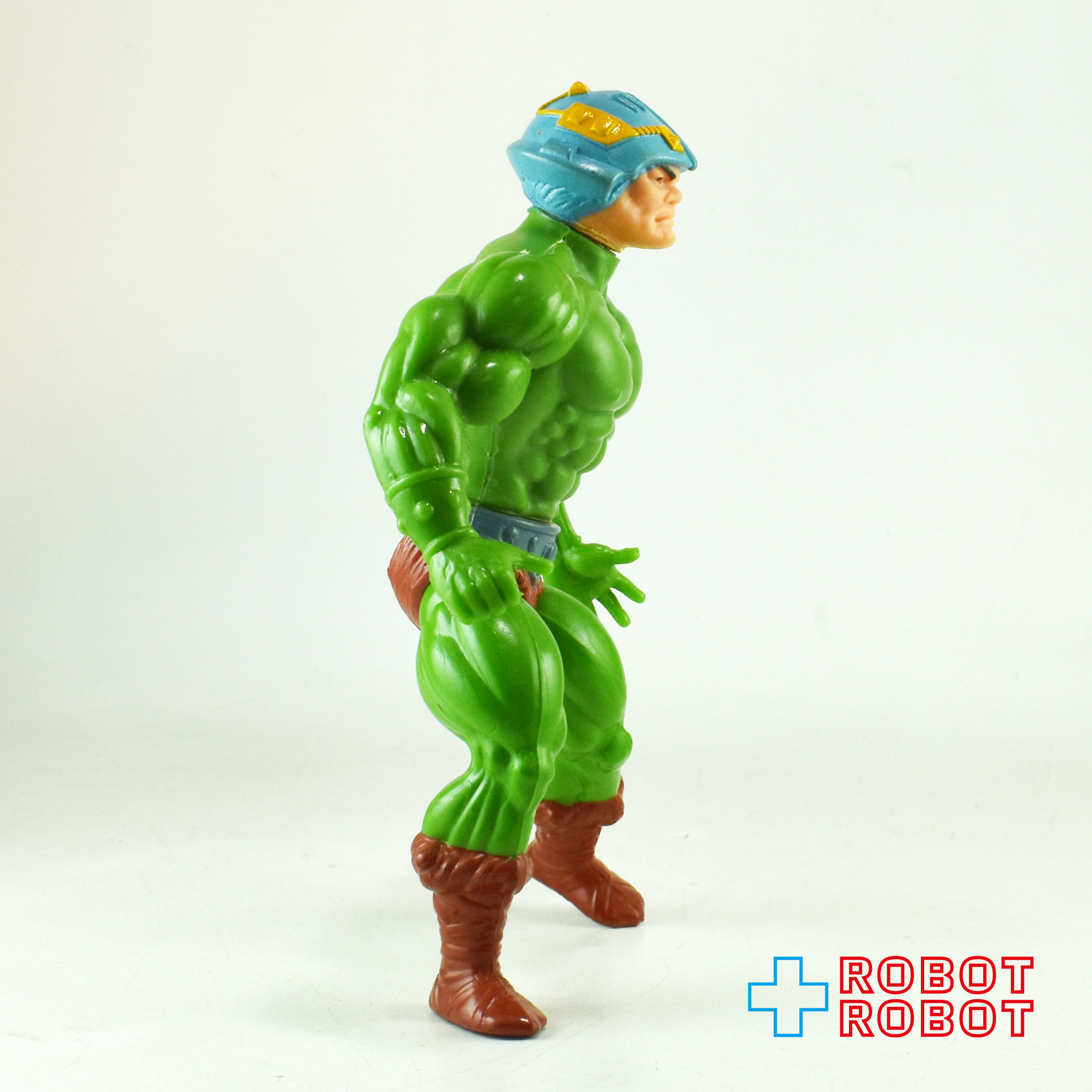 マテル ヒーマン オリジナル MOTU シリーズ1 マンアットアームズ (グレイドットオンヘルメット) アクションフィギュア 1982 武器付き完品 入荷写真