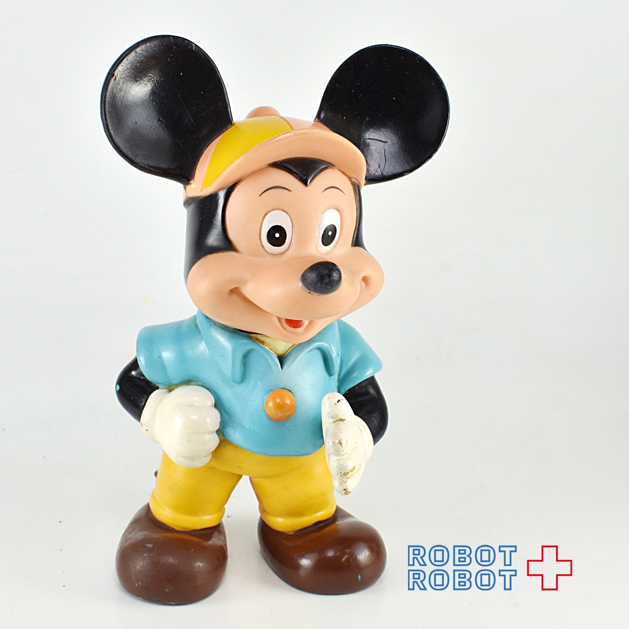中嶋製作所 ディズニー ミッキーマウス ソフビフィギュア 水色シャツ黄色ズボン 23センチ メイドインジャパン 入荷写真