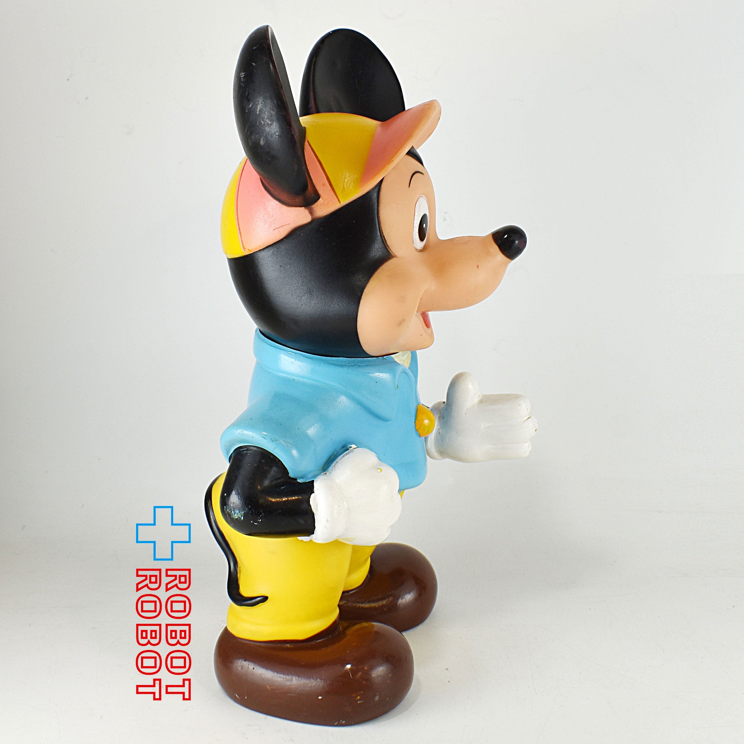 中嶋製作所 ディズニー ミッキーマウス ソフビフィギュア 水色シャツ黄色ズボン 23センチ メイドインジャパン 入荷写真