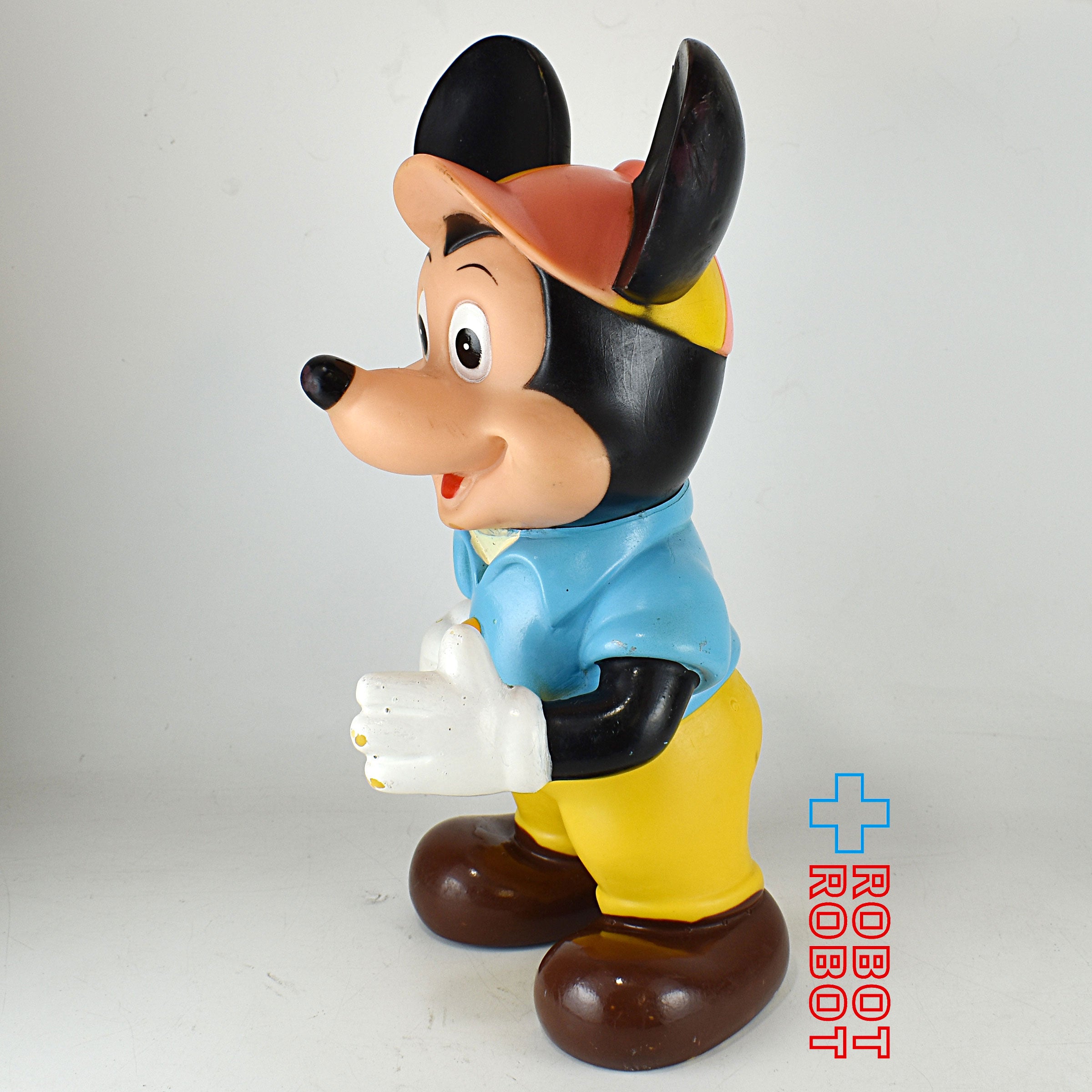 中嶋製作所 ディズニー ミッキーマウス ソフビフィギュア 水色シャツ黄色ズボン 23センチ メイドインジャパン 入荷写真