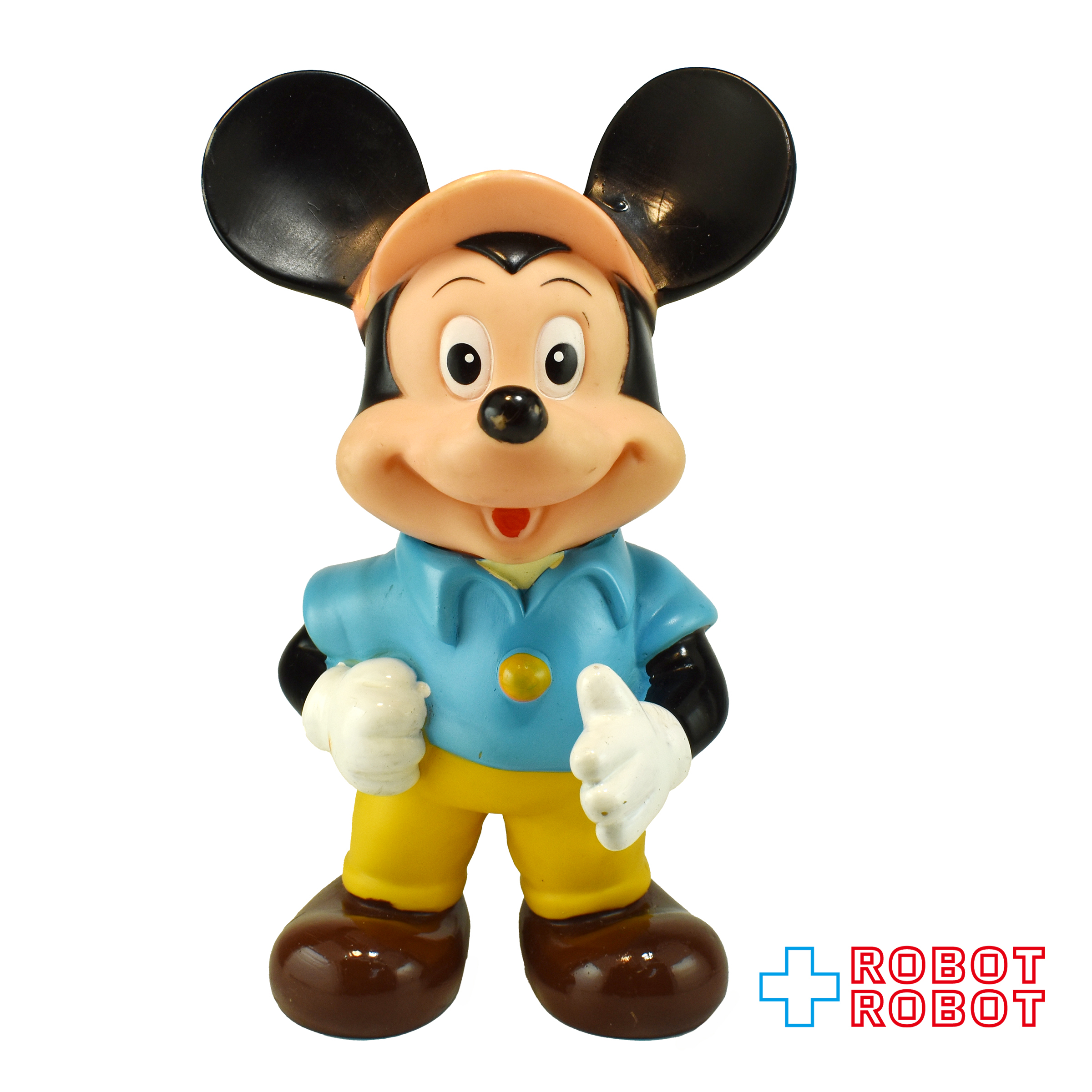 中嶋製作所 ディズニー ミッキーマウス ソフビフィギュア 水色シャツ黄色ズボン 23センチ メイドインジャパン 入荷写真