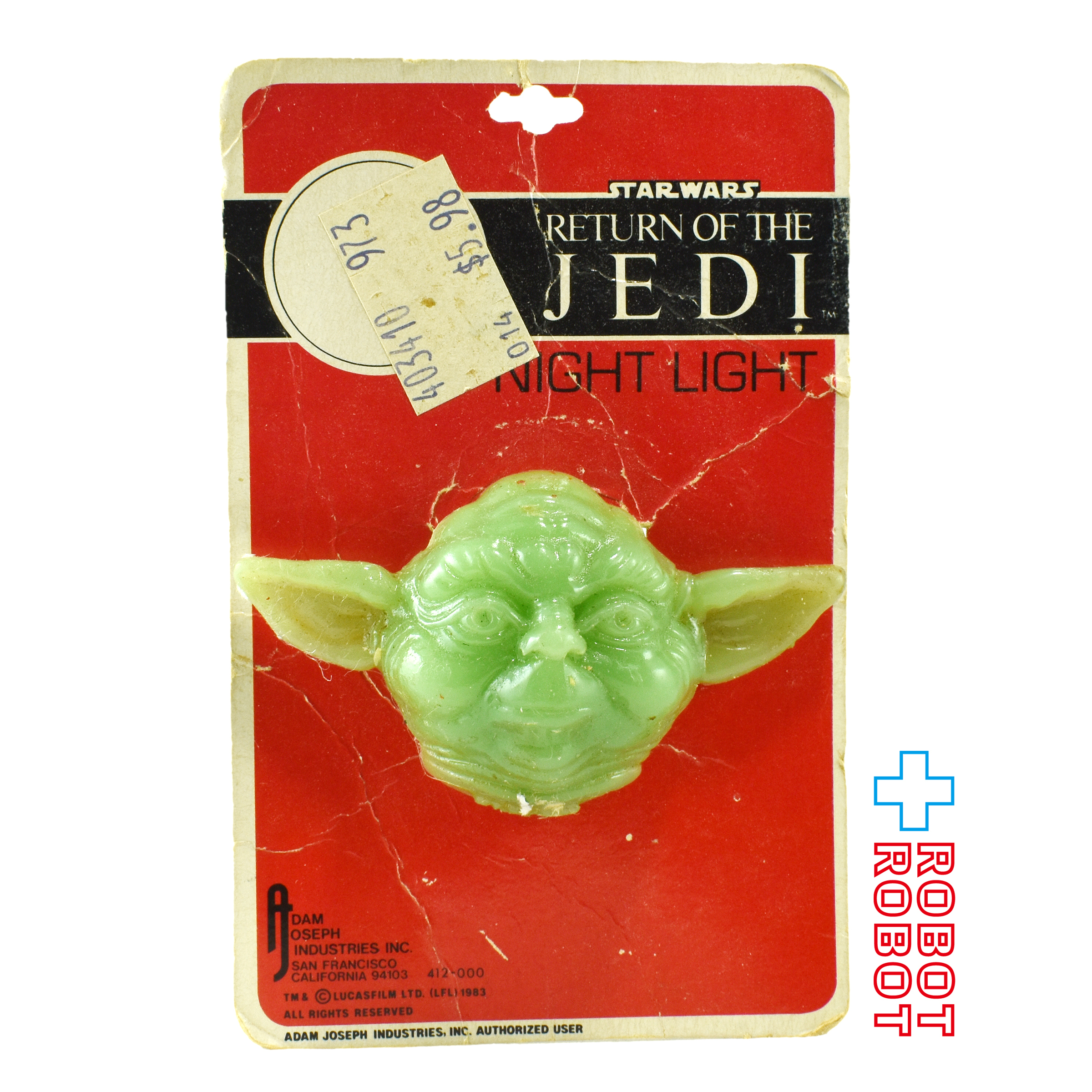 スター・ウォーズ ROTJ ヨーダ ナイトライト 1983 入荷写真