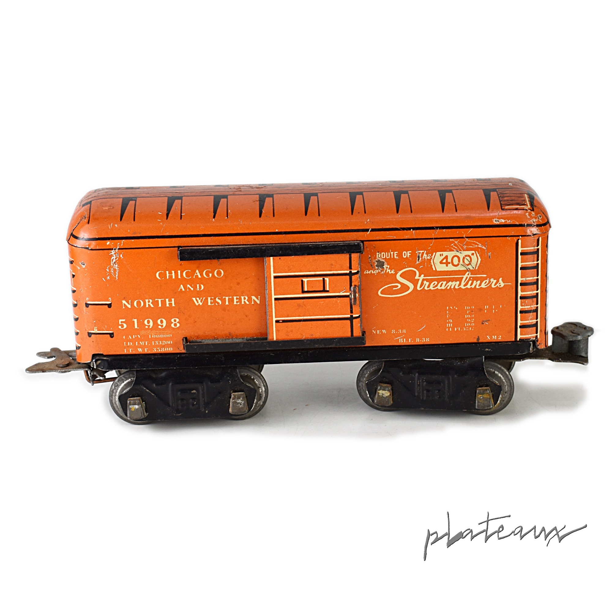Marx 鉄道模型 CHICAGO AND NORTH WESTERN 51998 STREAMLINERS 貨車 入荷写真
