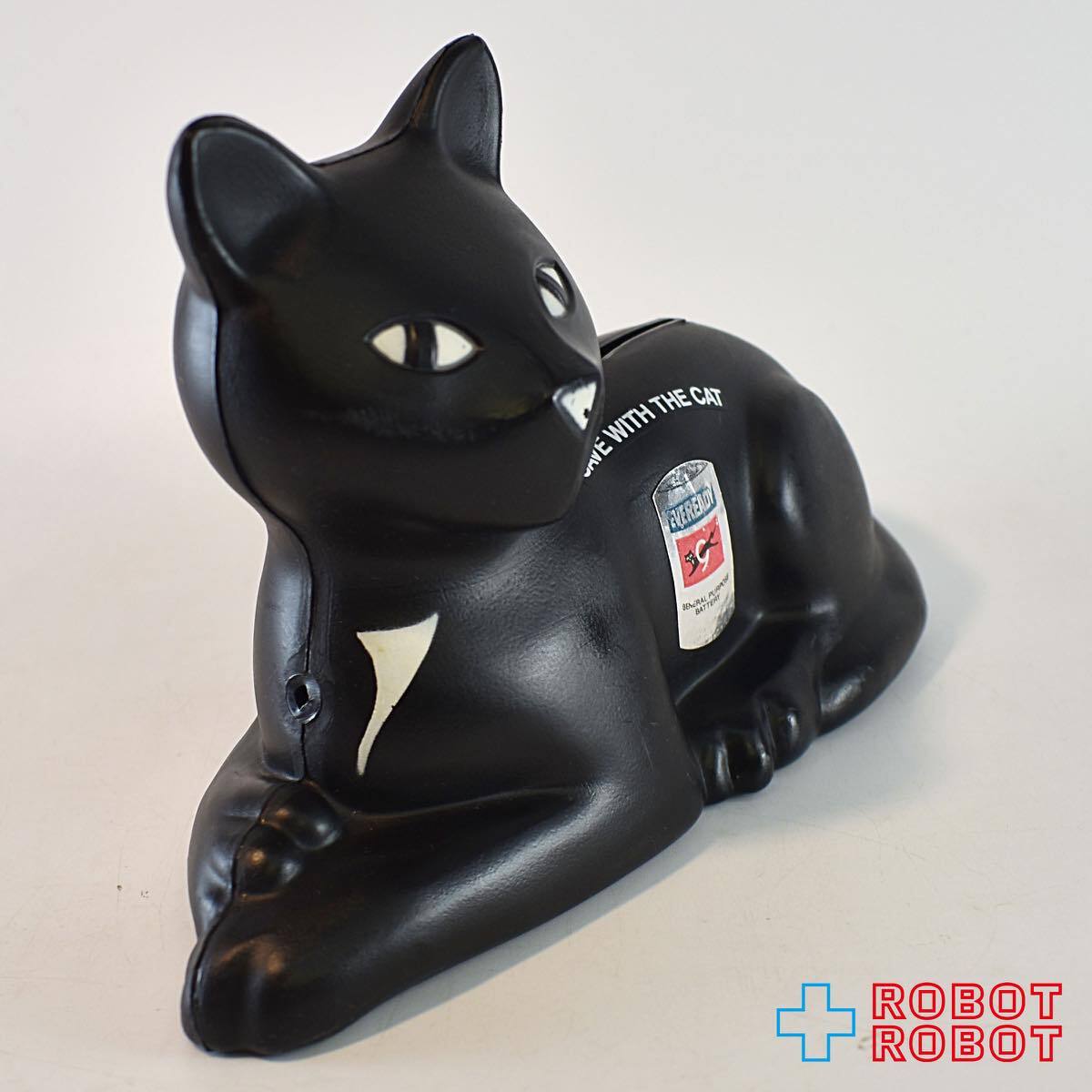 ユニオン・カーバイド エバーレディーバッテリー 黒猫 プラスチック 貯金箱 企業物
