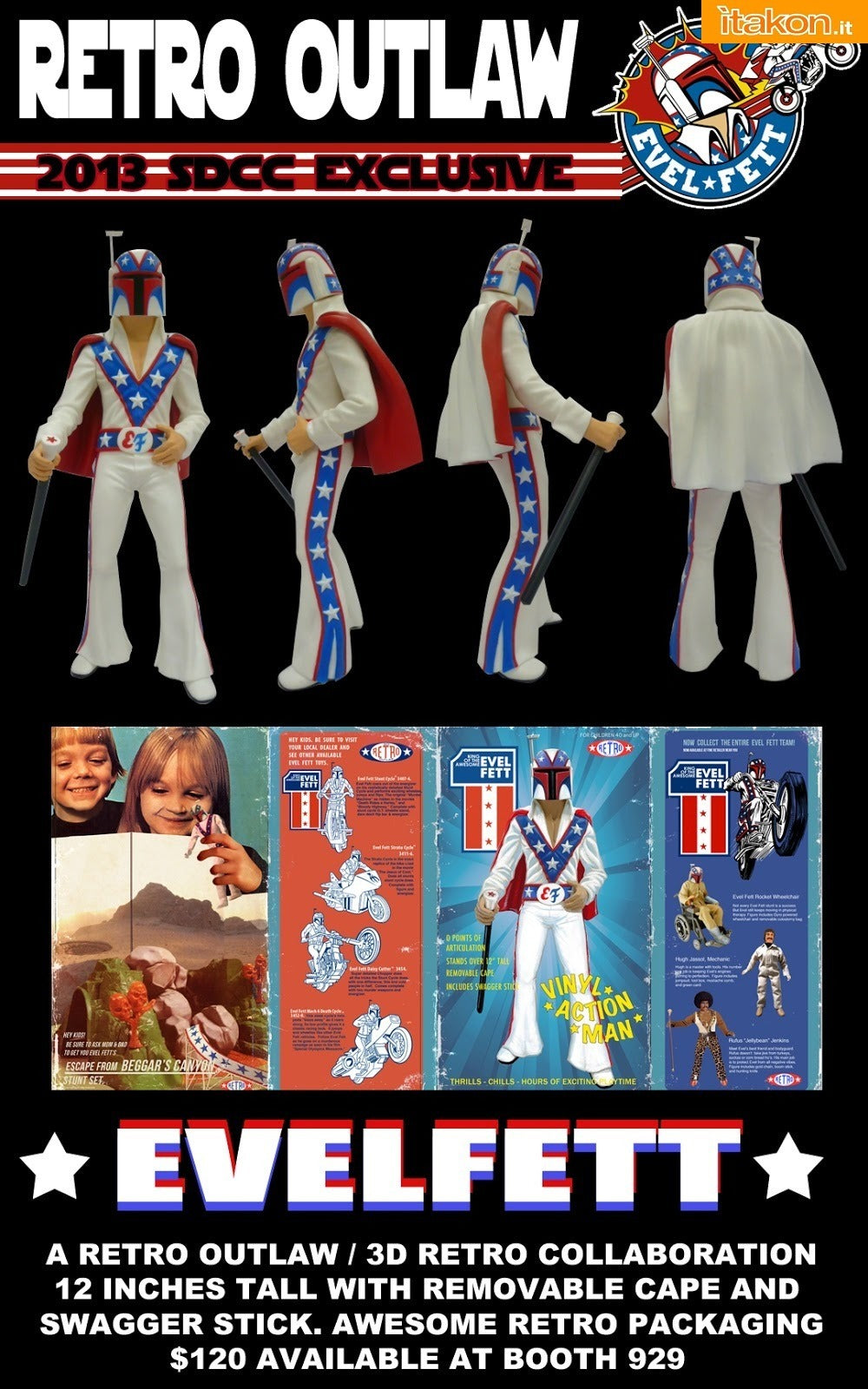 レトロアウトロー イービルクニーブル ボバフェット 入荷写真