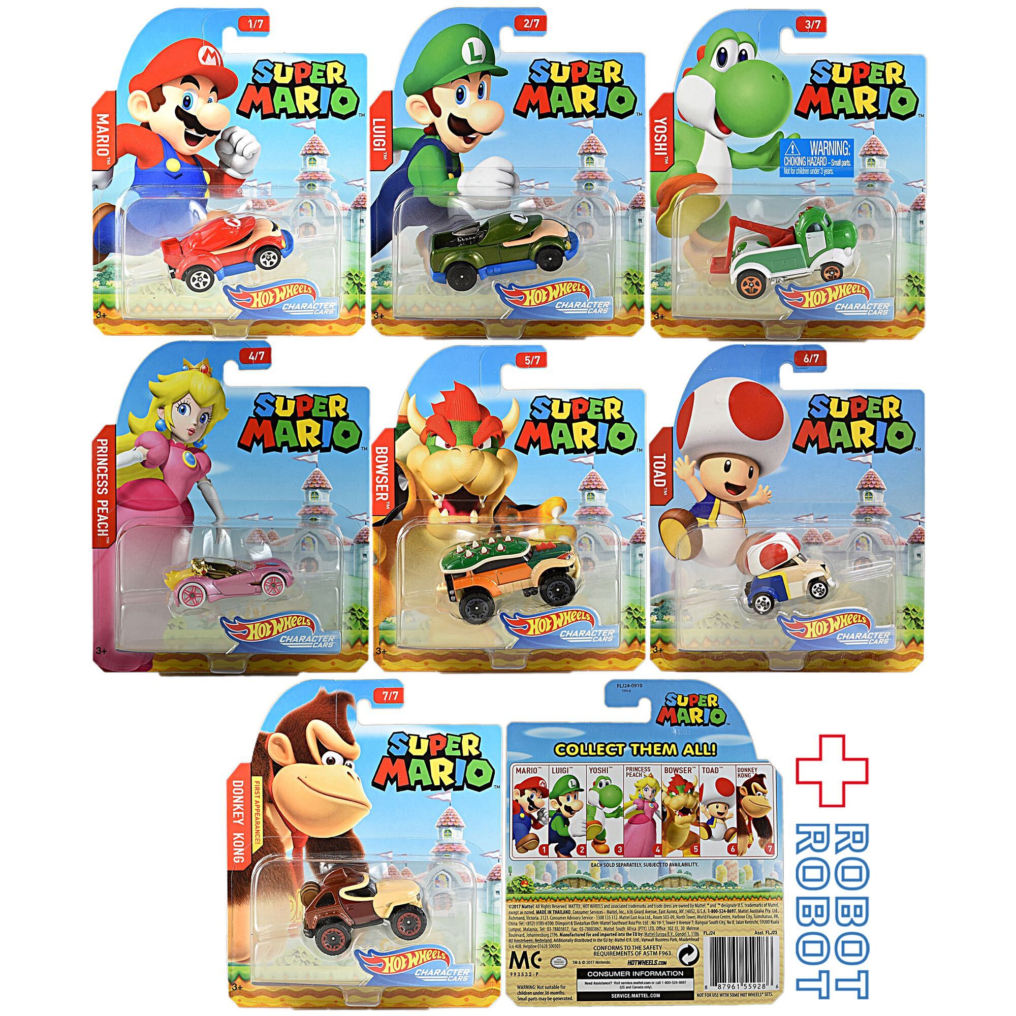 ホットウィール スーパーマリオ キャラクターカーズ 7種セット 入荷写真