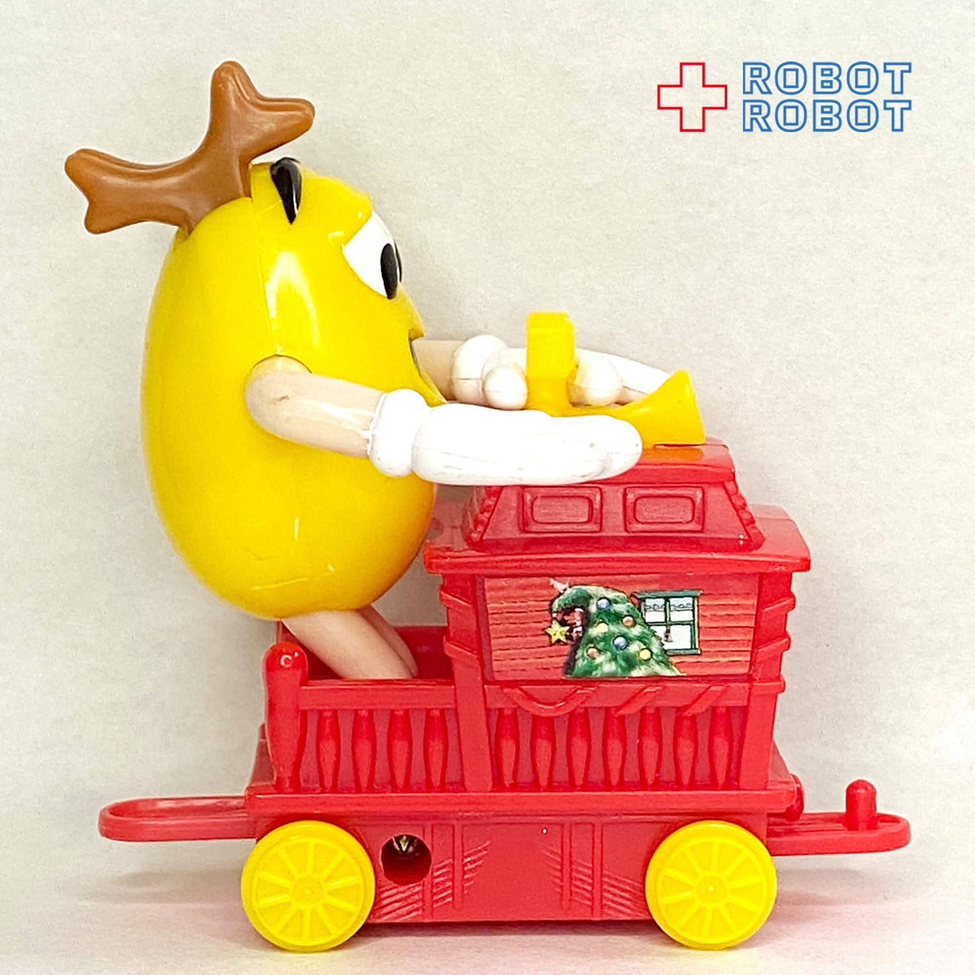 ※ペイントロス：M&M's 2002 クリスマス・トレイン・トッパー サンタハット ピーナッツイエロー 車掌車レッド 企業物 入荷写真