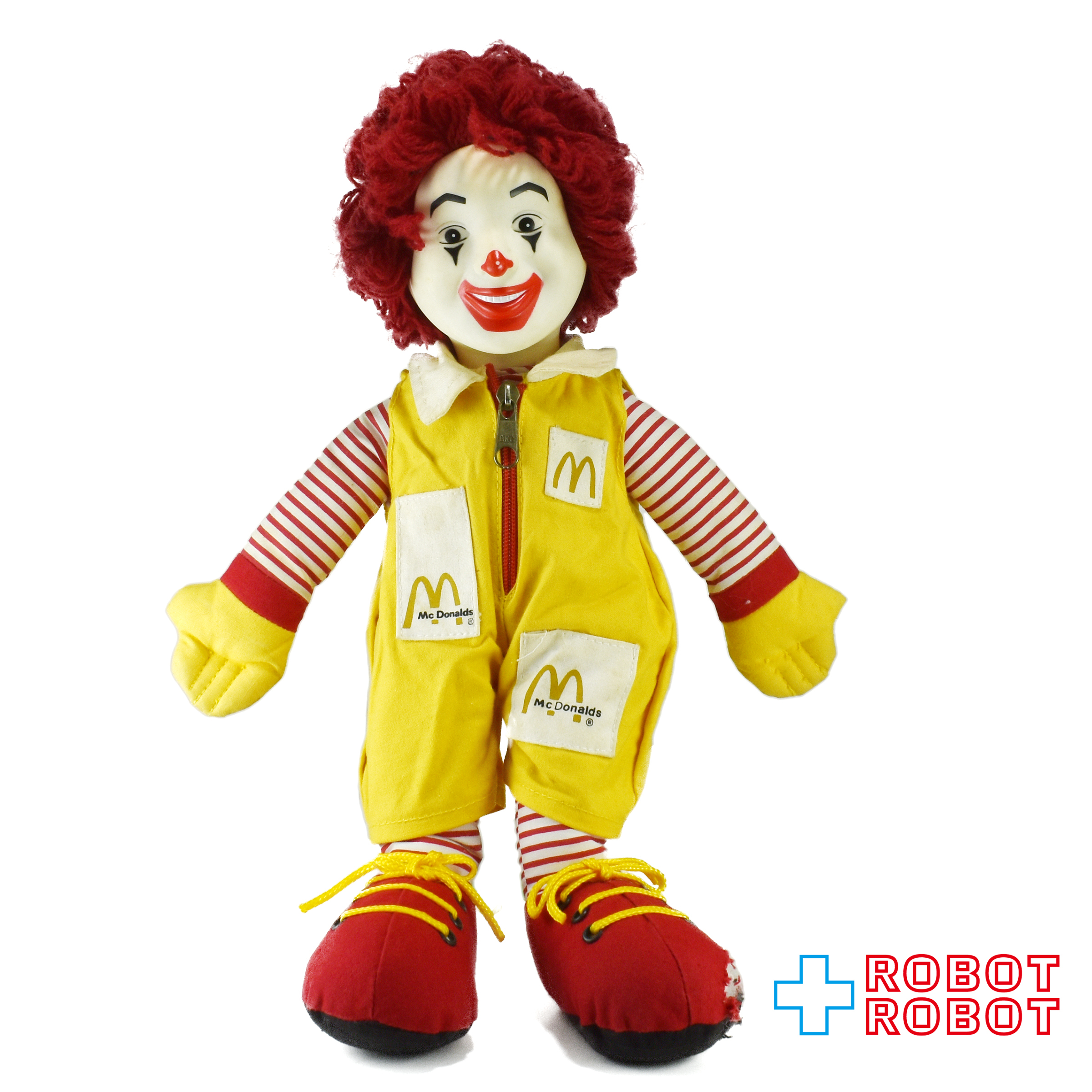 マクドナルド ロナルド 角マユ 40センチ ぬいぐるみ人形 1984 ※難有り 企業物 入荷写真