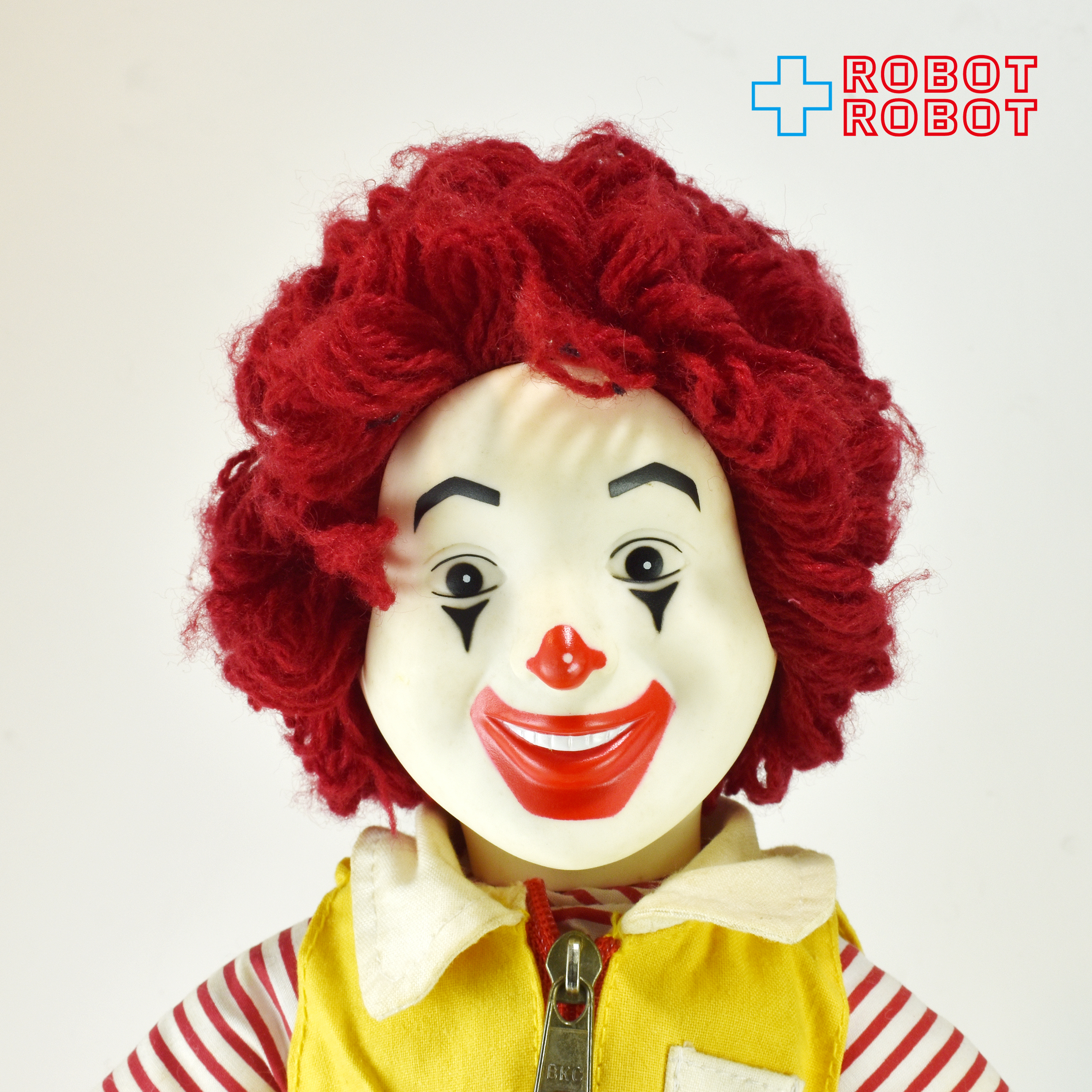 マクドナルド ロナルド 角マユ 40センチ ぬいぐるみ人形 1984 ※難有り 企業物 入荷写真