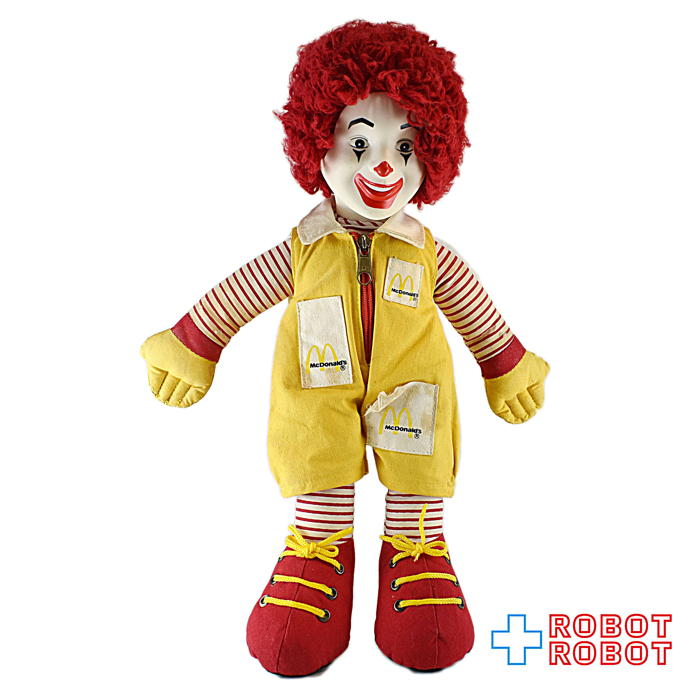 マクドナルド ロナルド 角マユ 40センチ ぬいぐるみ人形 1984 ※難有り 企業物 入荷写真