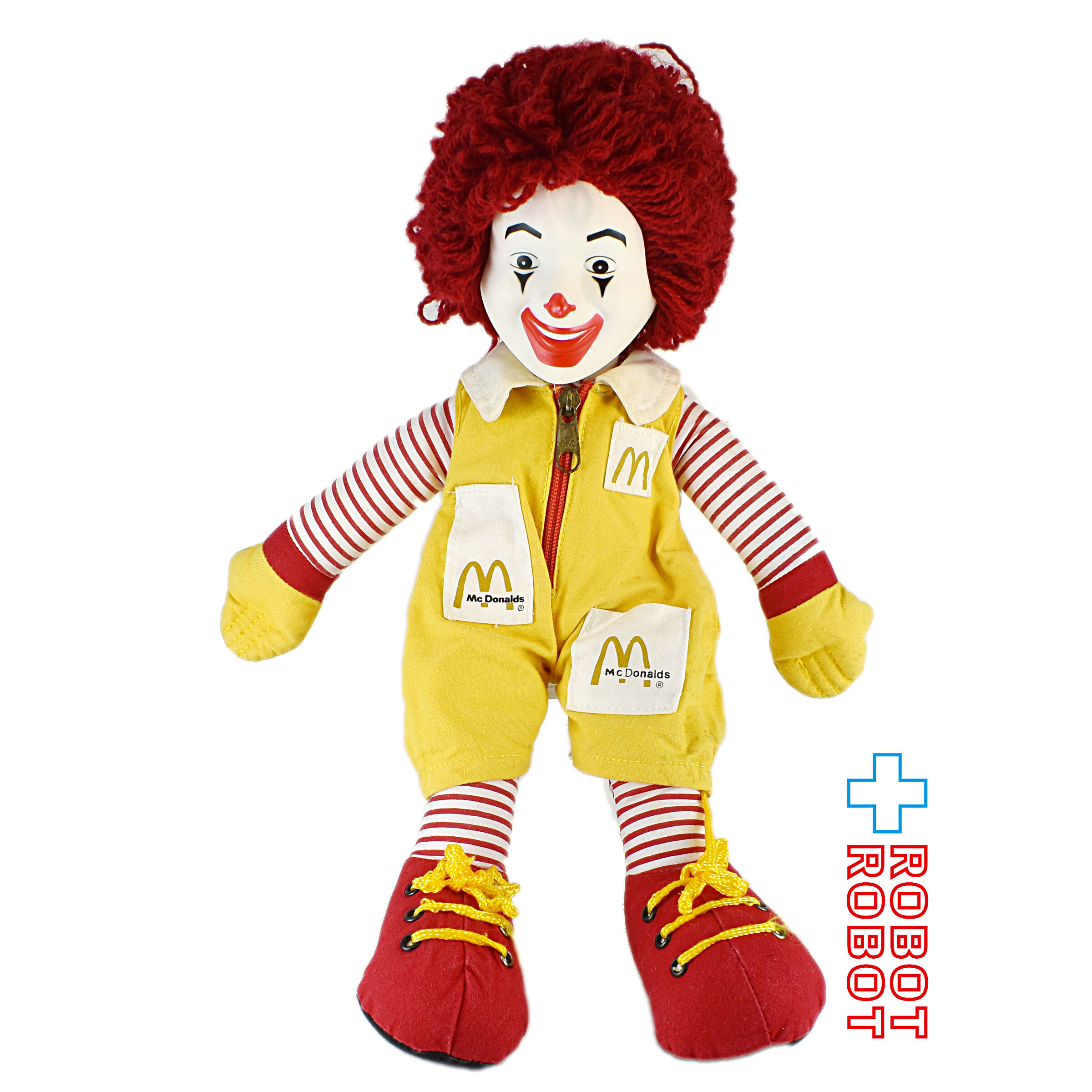 マクドナルド ロナルド 角マユ 40センチ ぬいぐるみ人形 1984 ※難有り 企業物 入荷写真