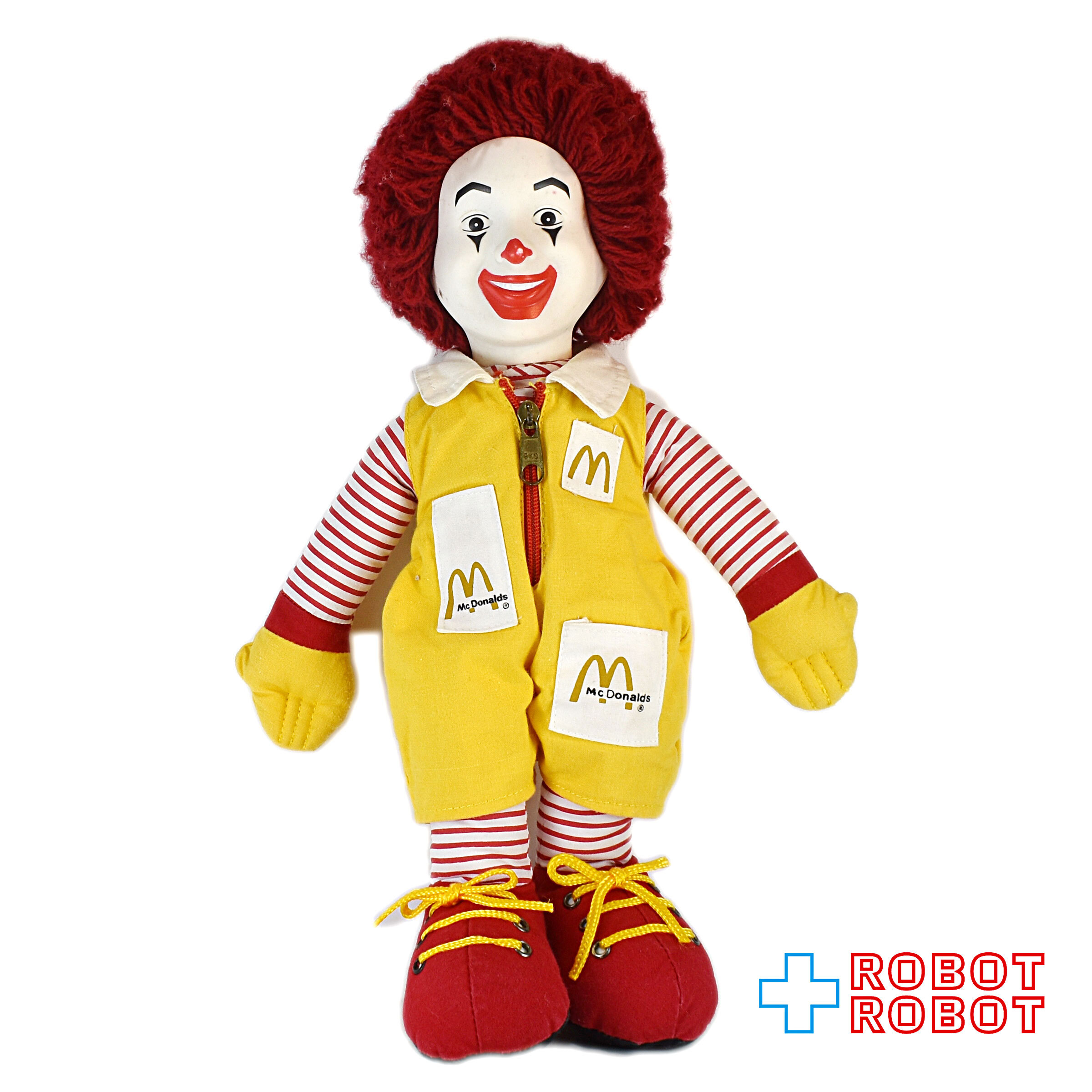 マクドナルド ロナルド 角マユ 40センチ ぬいぐるみ人形 1984 ※難有り 企業物 入荷写真