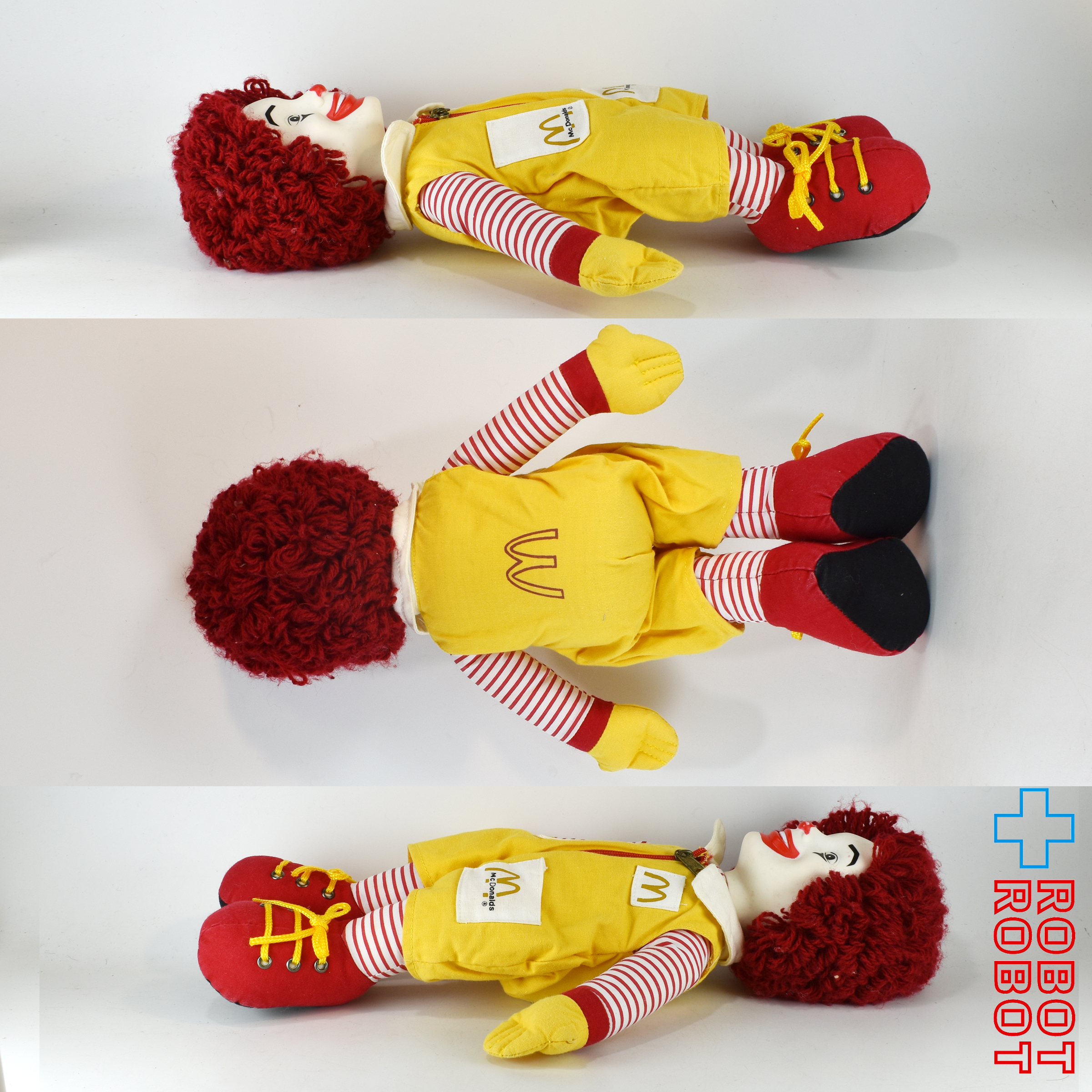 マクドナルド ロナルド 角マユ 40センチ ぬいぐるみ人形 1984 ※難有り 企業物 入荷写真