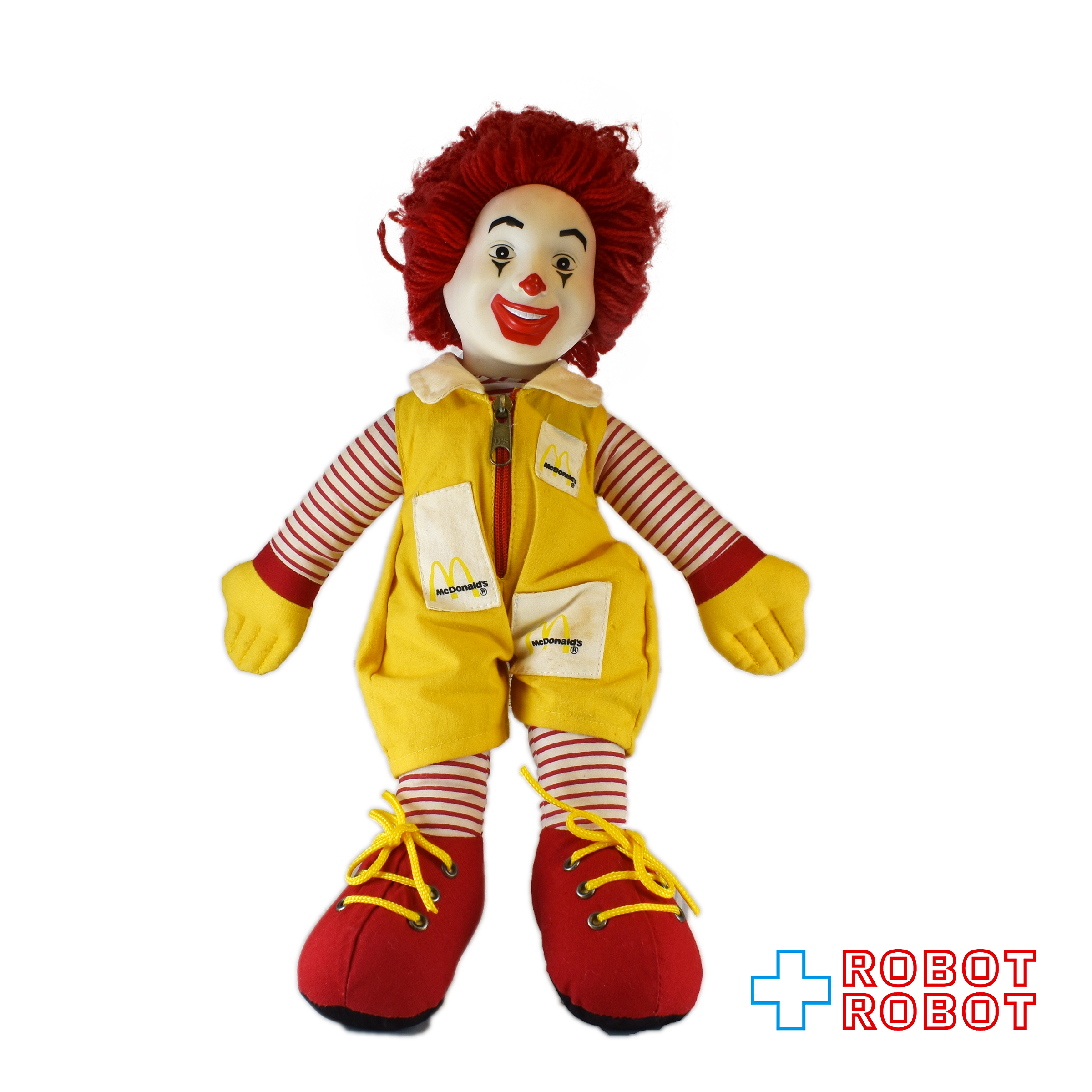 マクドナルド ロナルド 角マユ 40センチ ぬいぐるみ人形 1984 ※難有り 企業物 入荷写真