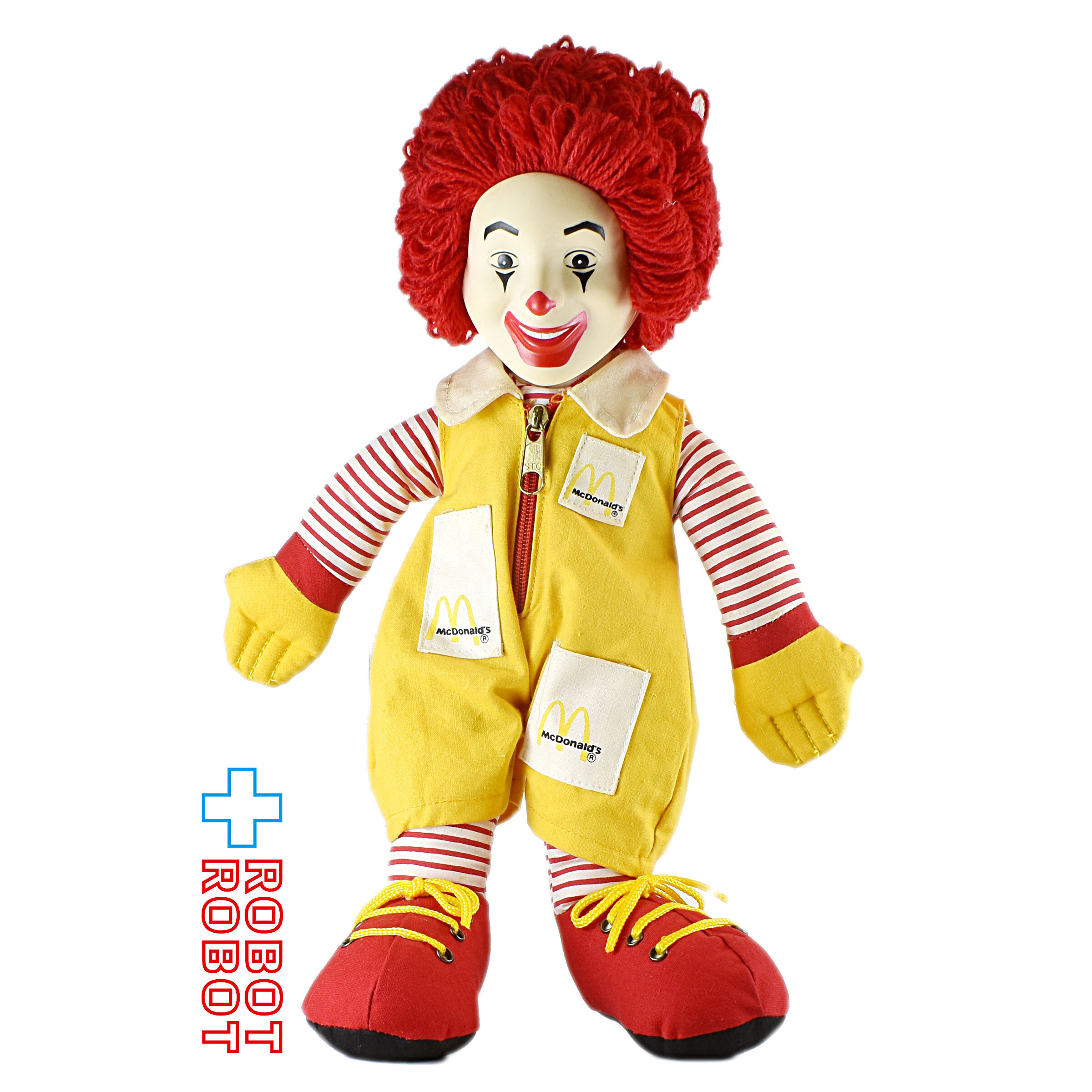 マクドナルド ロナルド 角マユ 40センチ ぬいぐるみ人形 1984 ※難有り 企業物 入荷写真