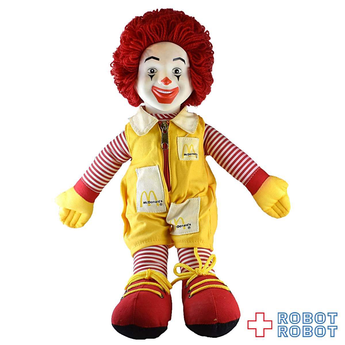 マクドナルド ロナルド 角マユ 40センチ ぬいぐるみ人形 1984 ※難有り 企業物 入荷写真