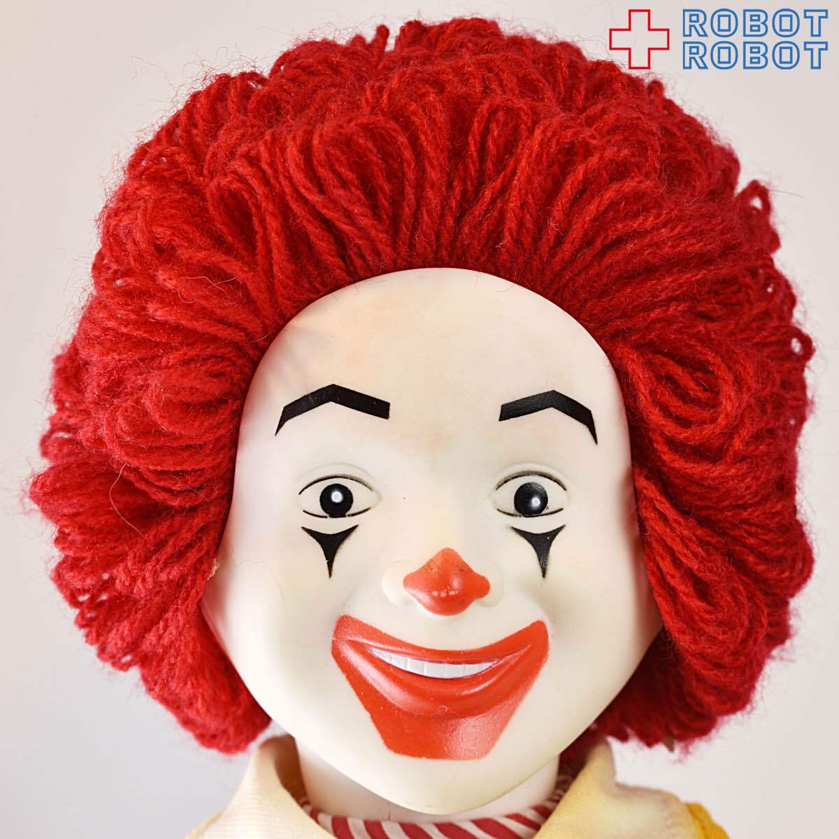 マクドナルド ロナルド 角マユ 40センチ ぬいぐるみ人形 1984 ※難有り 企業物 入荷写真