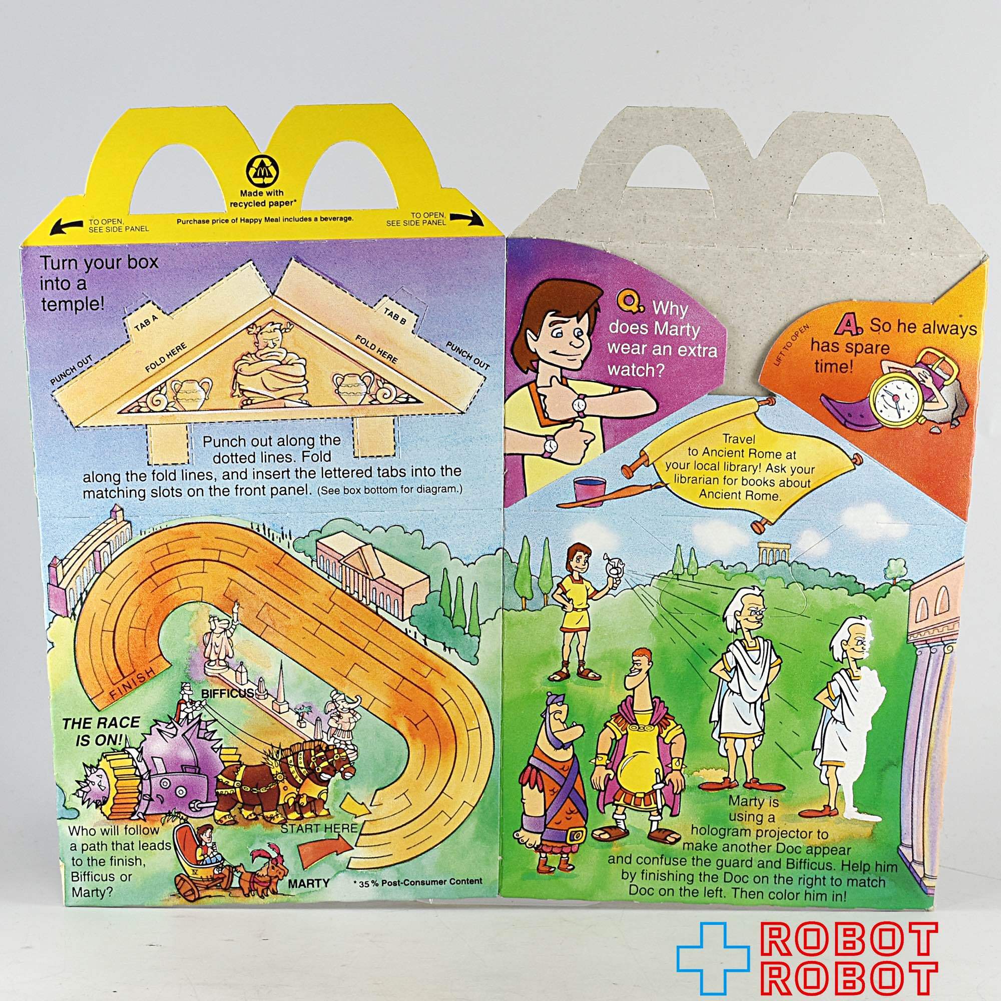 マクドナルド 空箱 バック・トゥ・ザ・フューチャー ローマ ハッピーミールトイ