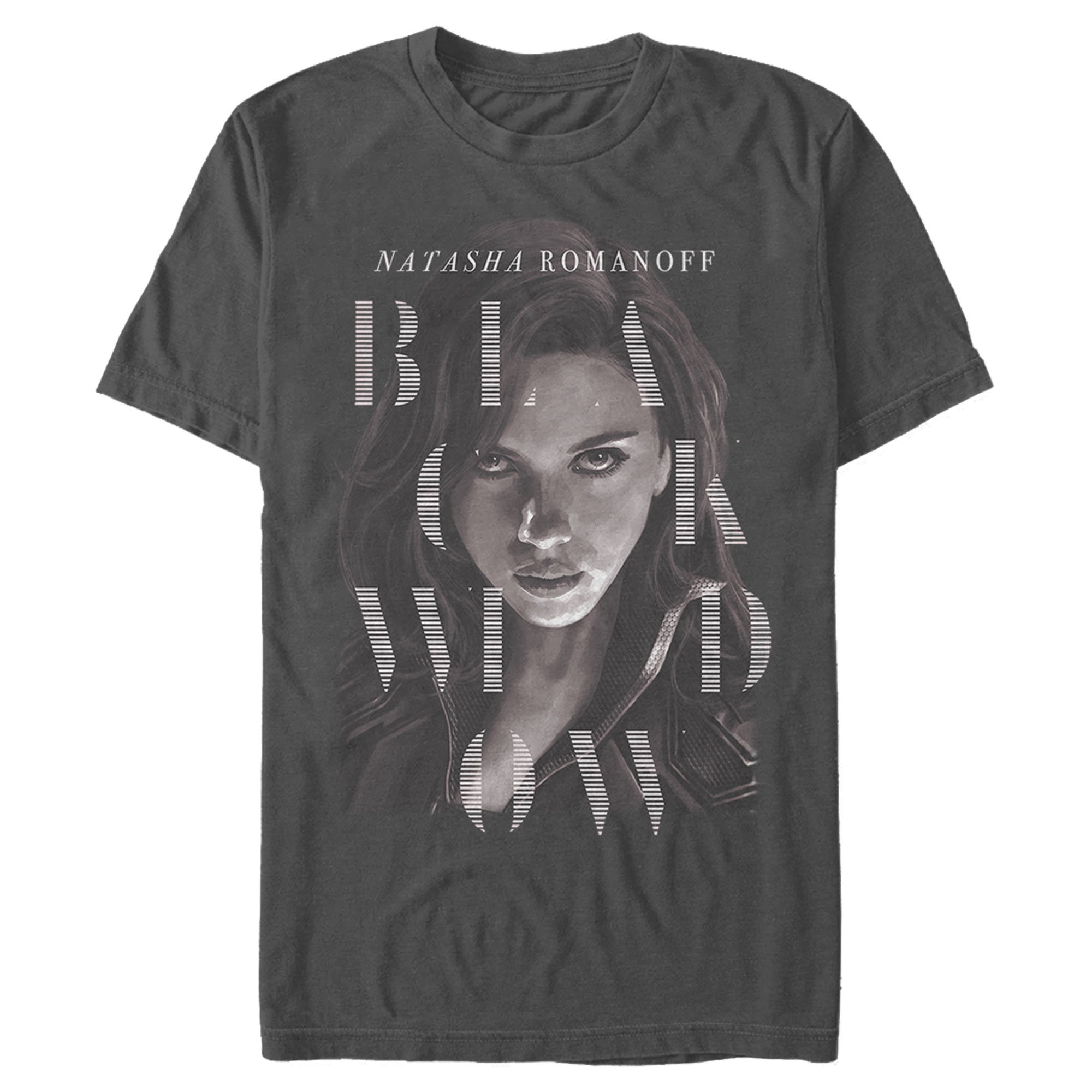 マーベル Tシャツ Marvel Black Widow Romanoff Portrait Charcoal 入荷写真
