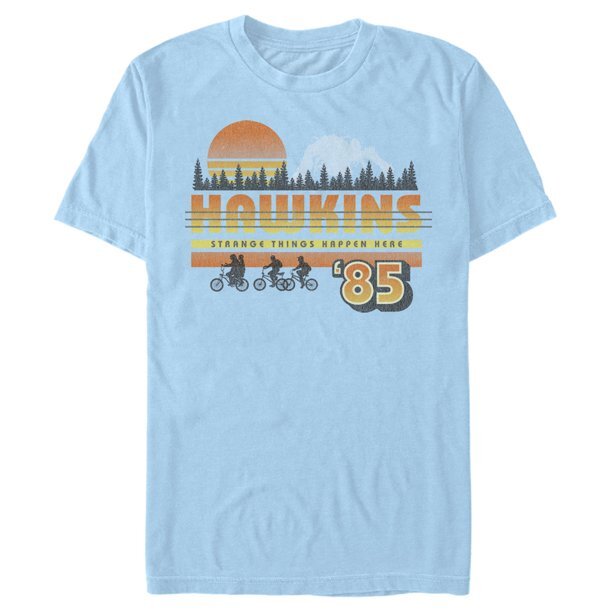 ストレンジャー・シングス Tシャツ Stranger Things Retro Hawkins Bikers Light Blue 入荷写真