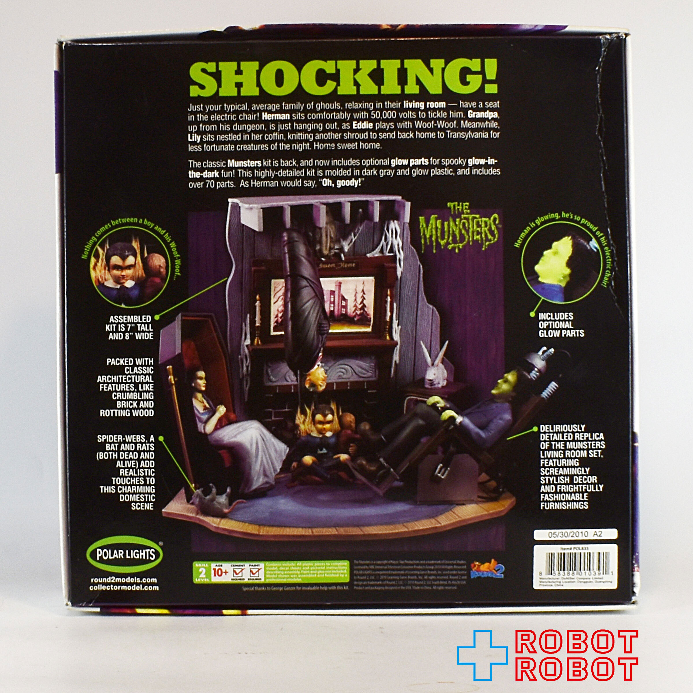 ポーラーライツ社 マンスターズ リビングルーム (蓄光 Ver.) モデルキット 開封 入荷写真
