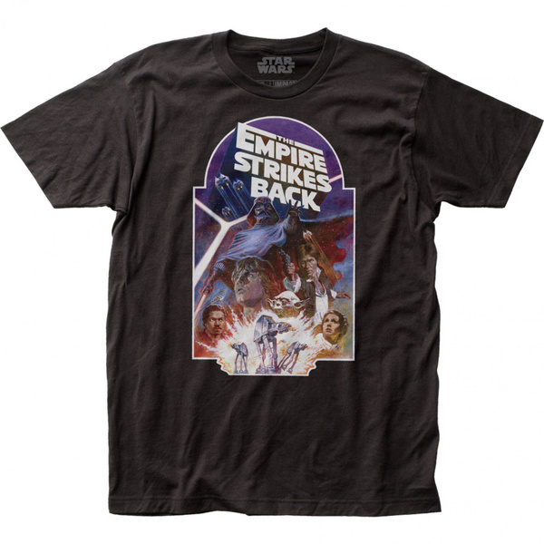 スター・ウォーズ Tシャツ Star Wars The Empire Strikes Back Cartouche Poster Black T-Shirt - Large Fulfilled 入荷写真