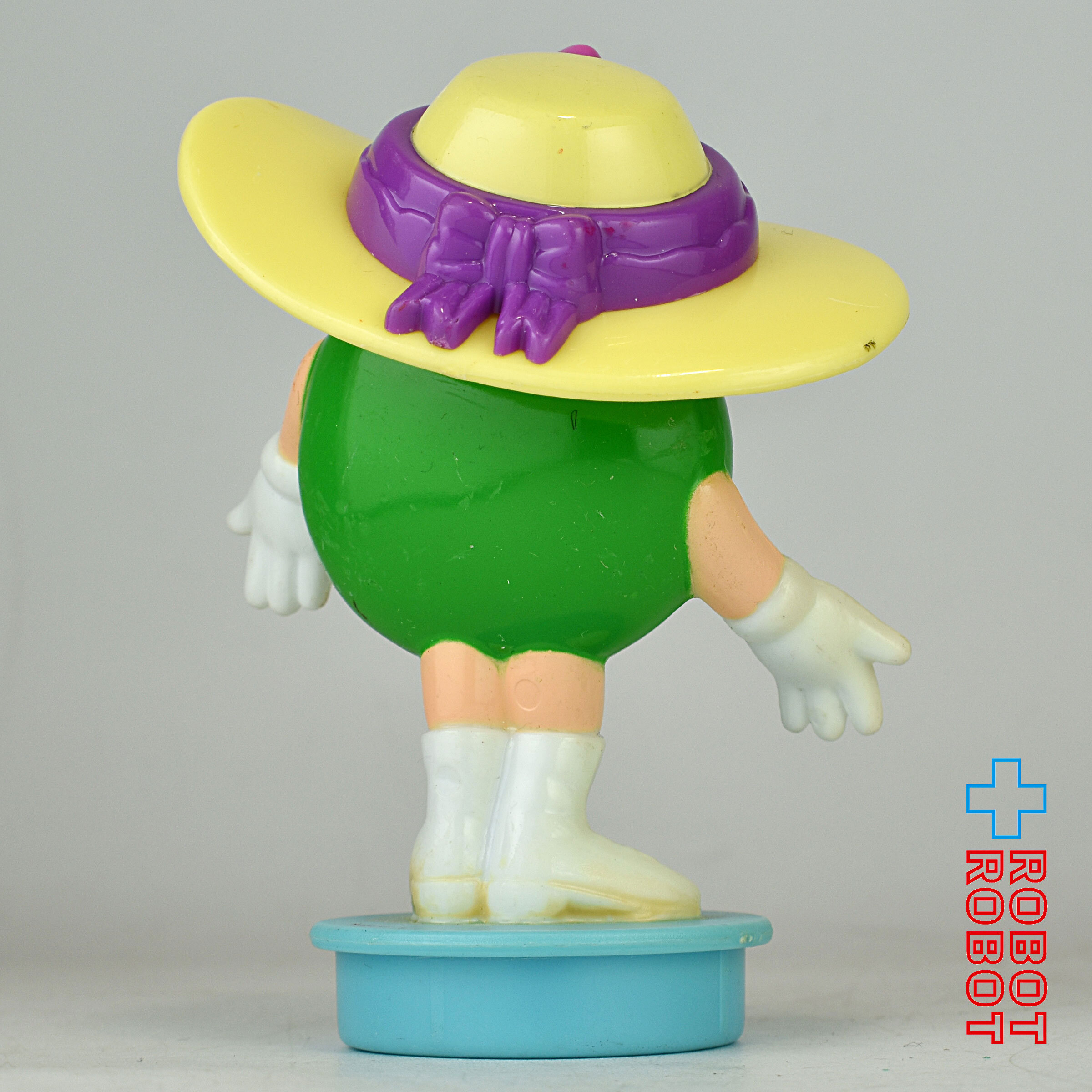 M&M's 1998 キャンディー・コンテナ フィギュア トップス グリーン 帽子 黄色 企業物 入荷写真