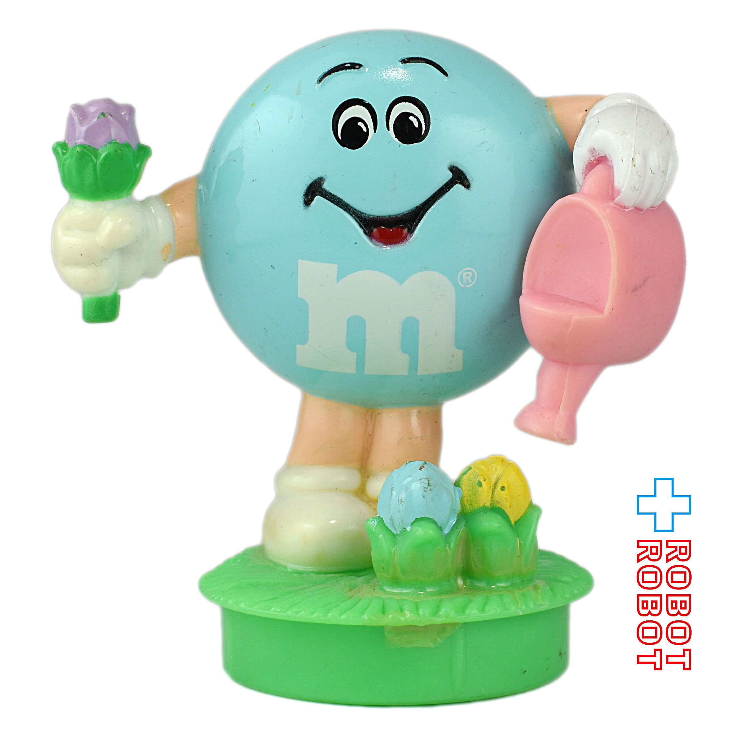 M&M's 1995 キャンディー・コンテナ フィギュア トップス パステルブルー イースター 企業物 入荷写真