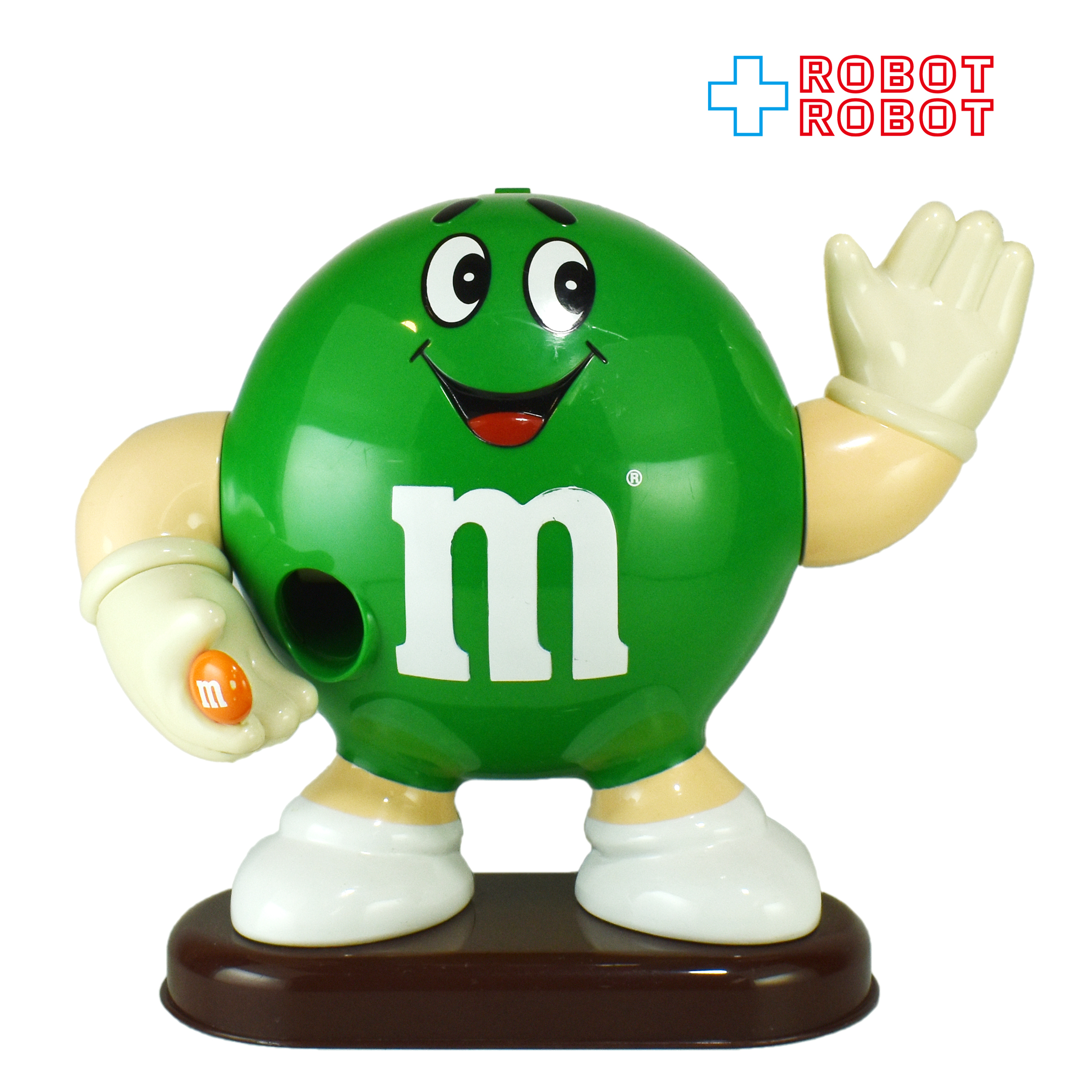 M&M's ディスペンサー グリーン オレンジチョコ持ち エムアンドエムズ 企業物 入荷写真