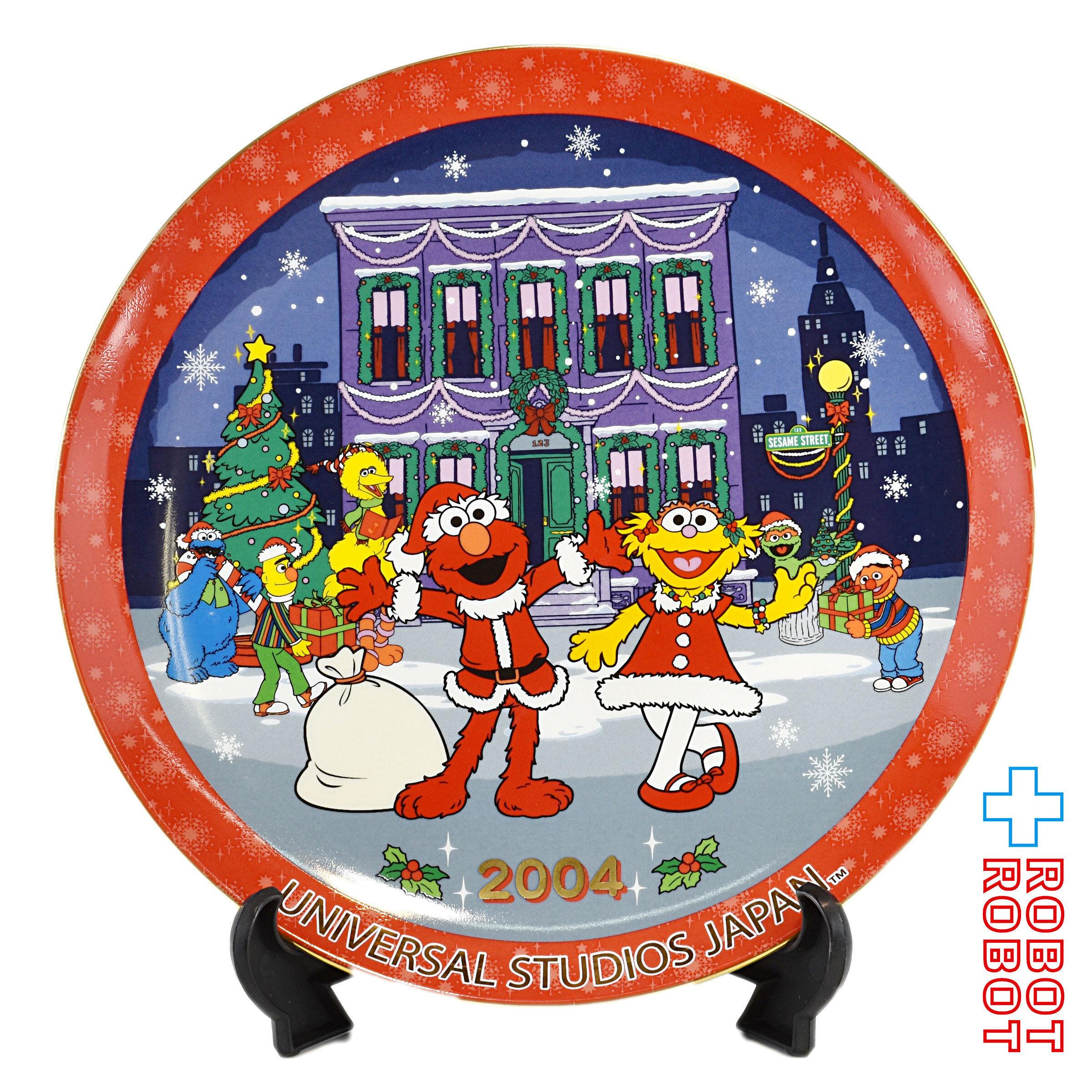 USJ 2004 セサミストリート クリスマス プレート 絵皿 箱付き 入荷写真