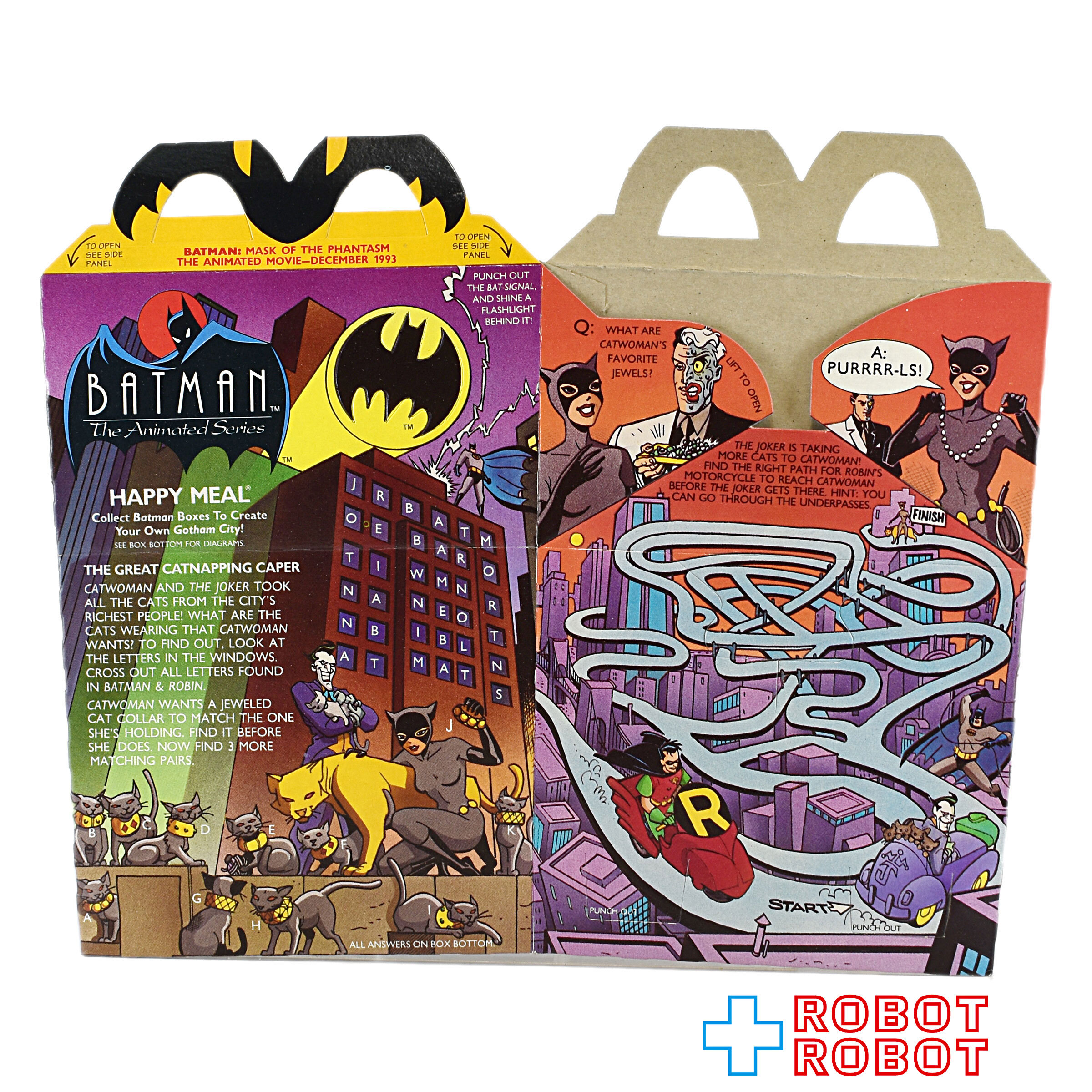 マクドナルド 空箱 アニメイテッド バットマン キャットウーマン ハッピーミールトイ 入荷写真