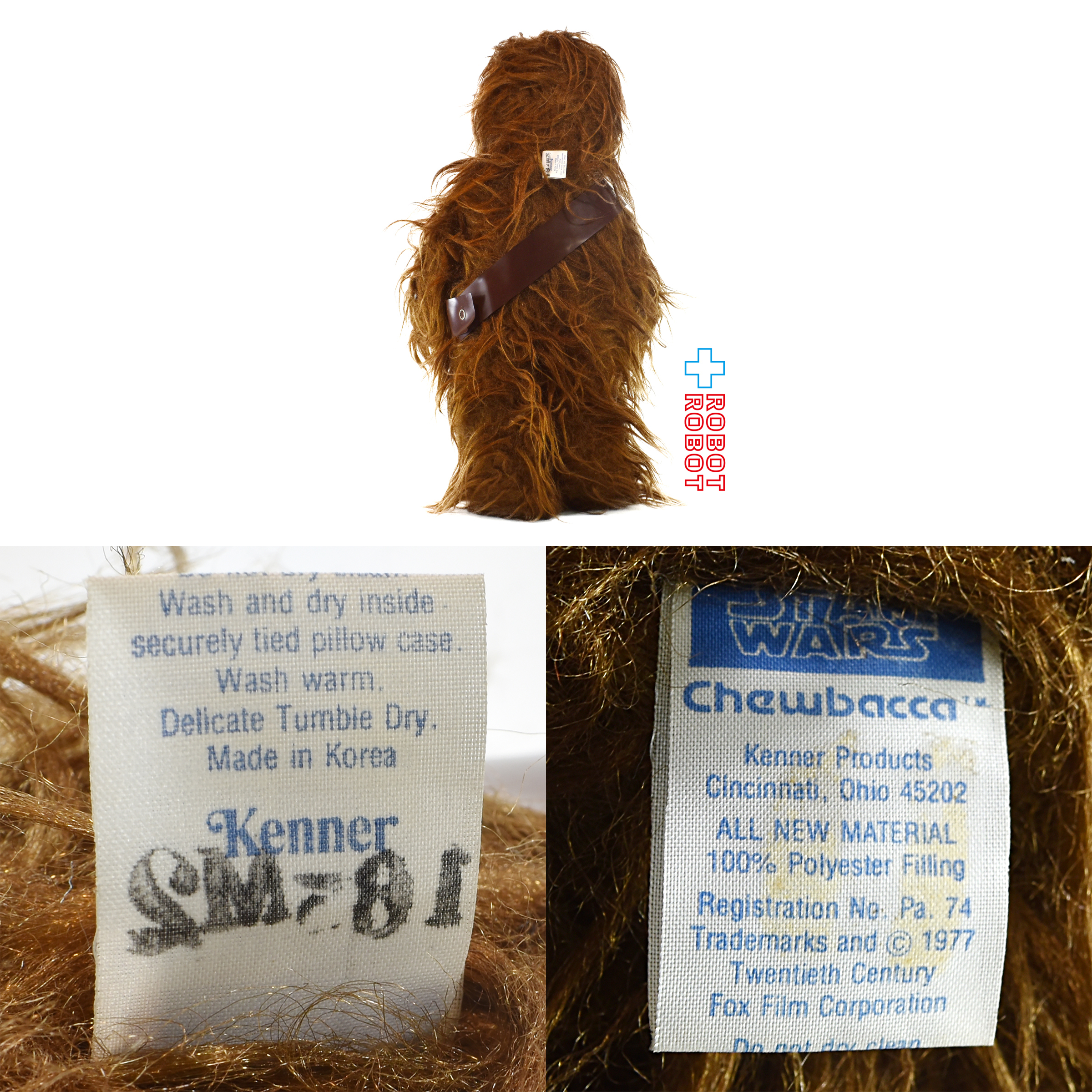 ケナー スター・ウォーズ チューバッカ ぬいぐるみ人形 20インチ 弾薬帯付属 1977 入荷写真