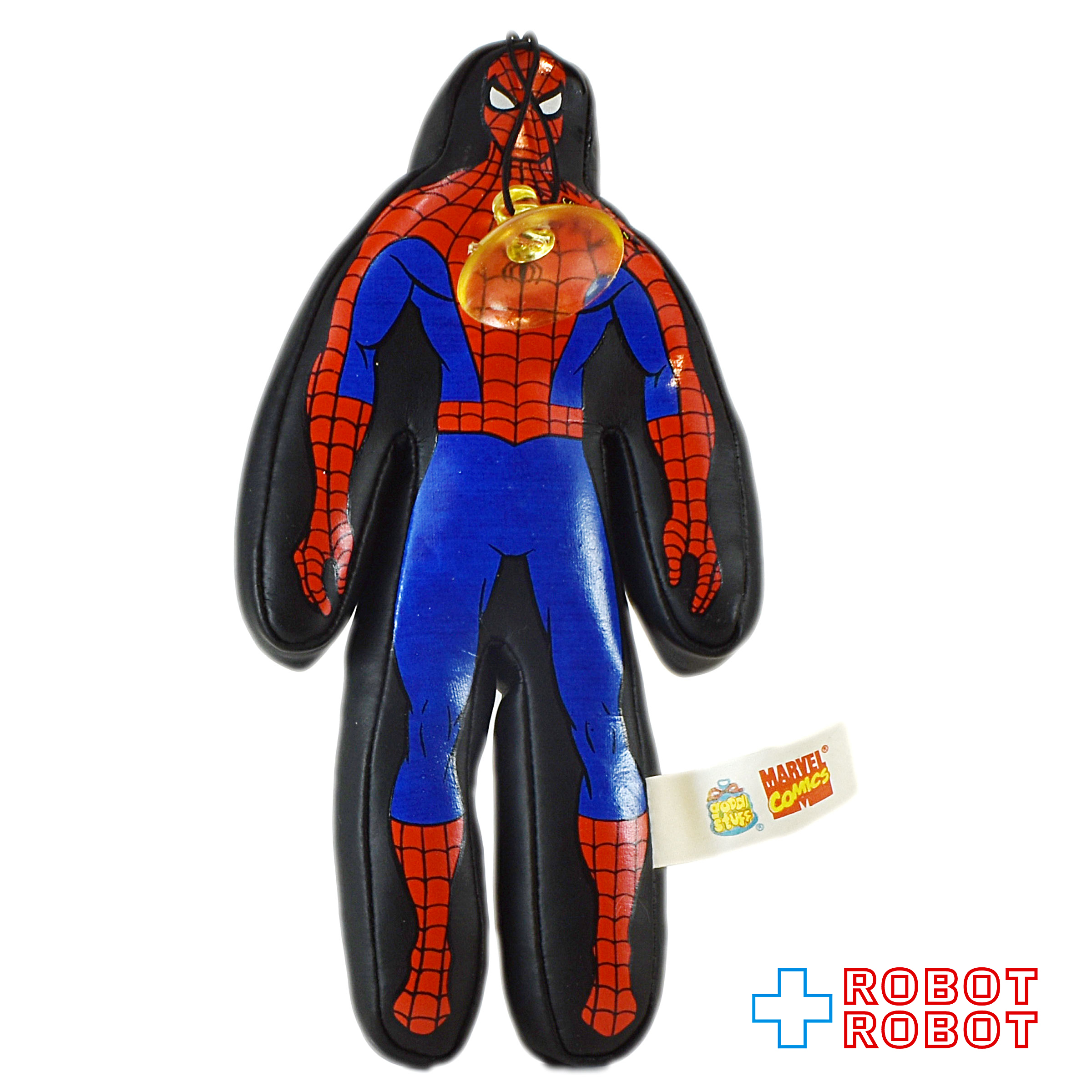 GOODSTUFF マーベル スパイダーマン 18.5センチ 吸盤付きダイカット ぬいぐるみ人形 黒 1995 入荷写真