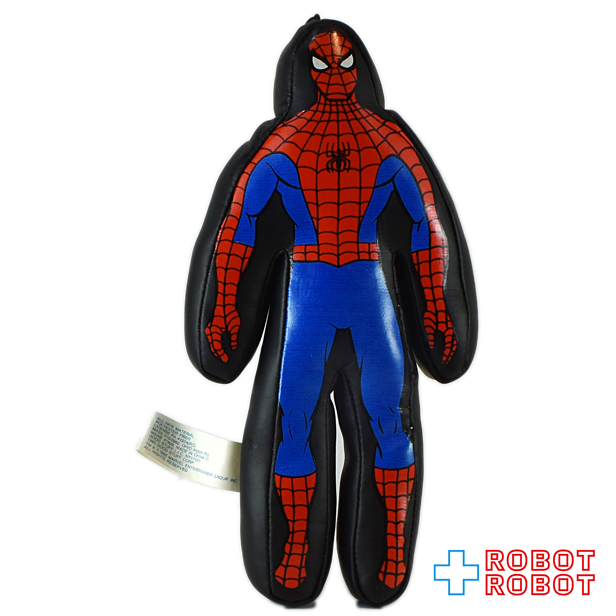 GOODSTUFF マーベル スパイダーマン 18.5センチ 吸盤付きダイカット ぬいぐるみ人形 黒 1995 入荷写真