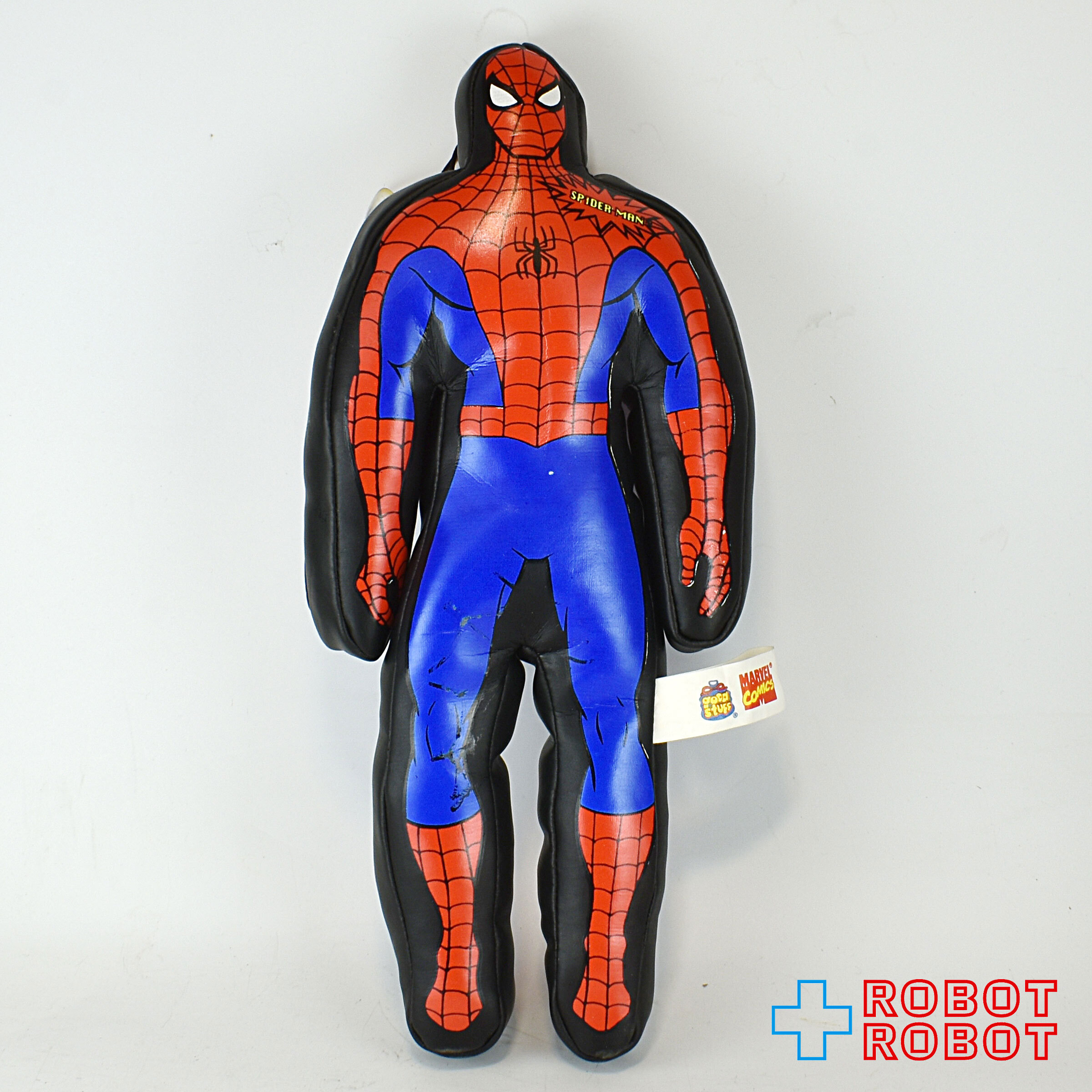 GOODSTUFF マーベル スパイダーマン 18.5センチ 吸盤付きダイカット ぬいぐるみ人形 黒 1995 入荷写真
